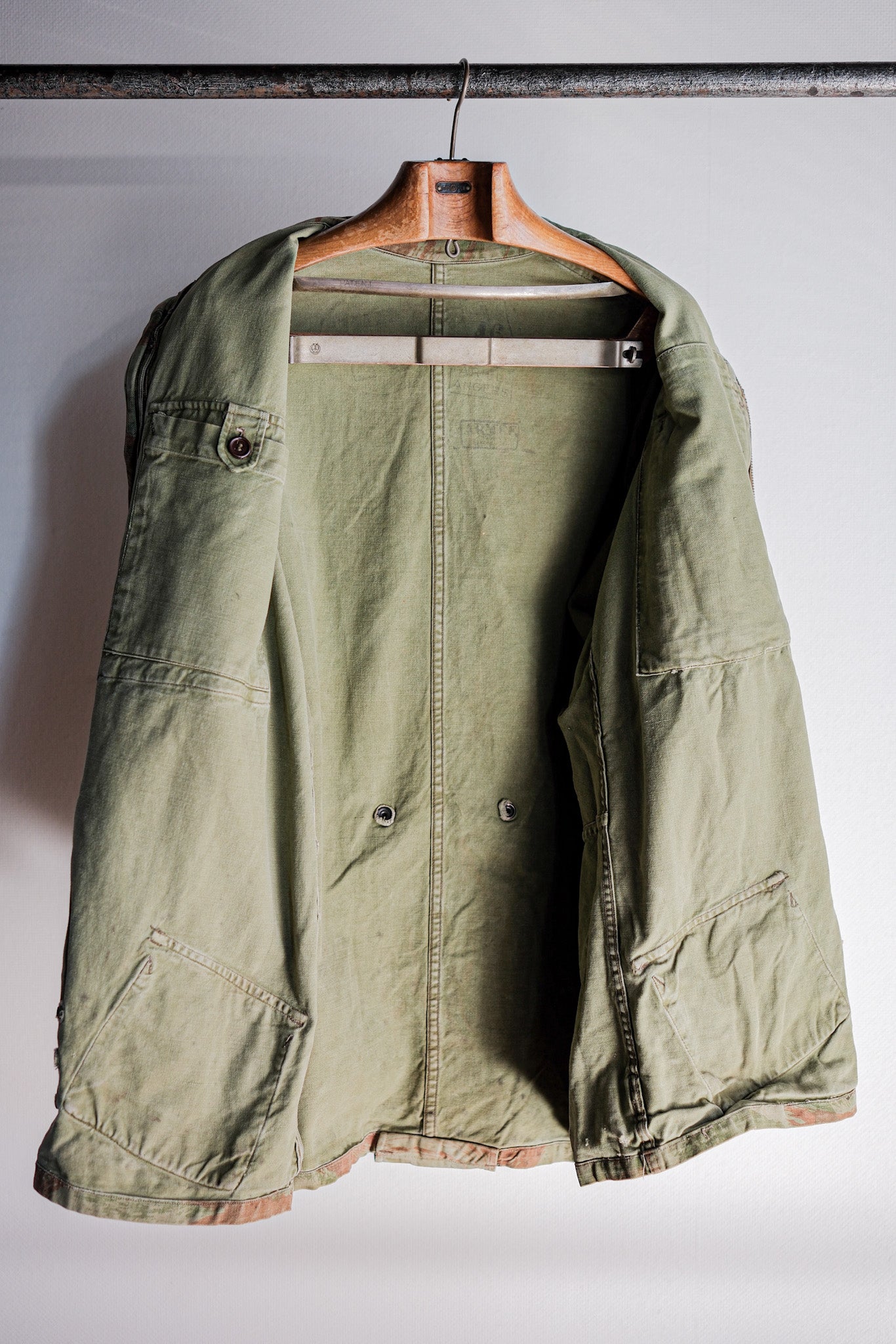 【~50's】French Army TAP47/53 Lizard Camouflage Paratrooper Jacket Size.46