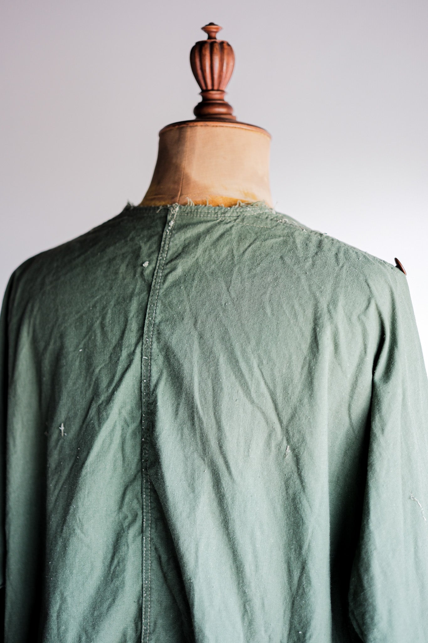【~50's】Czechoslovakian Army Green Cotton Smock
