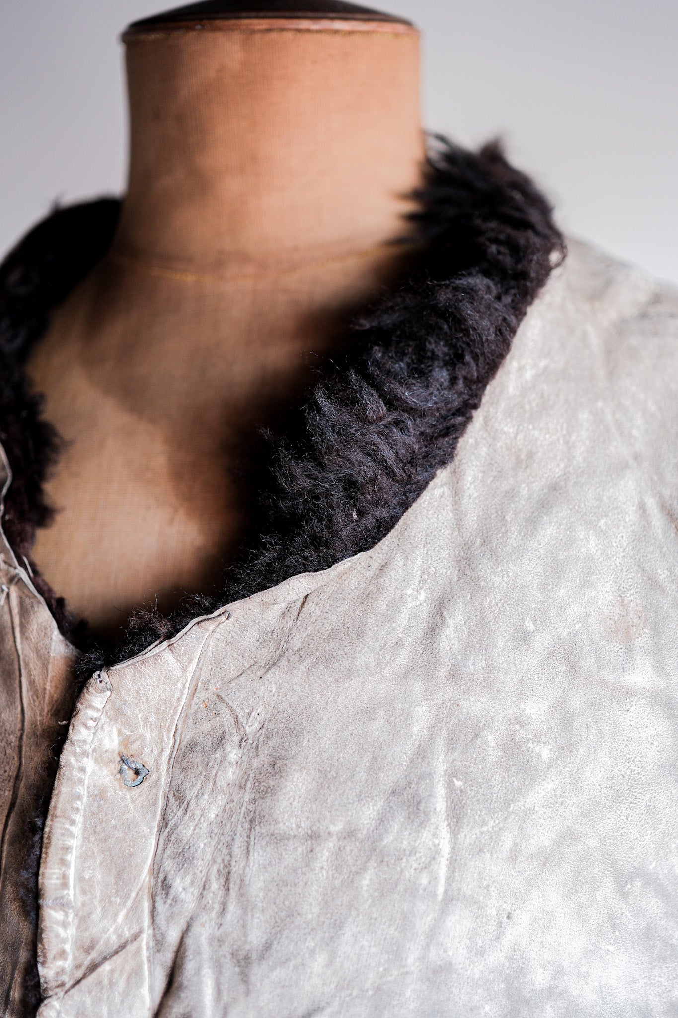 【~40's】WWⅡ German Waffen-SS Winter Sheepskin Fur Vest