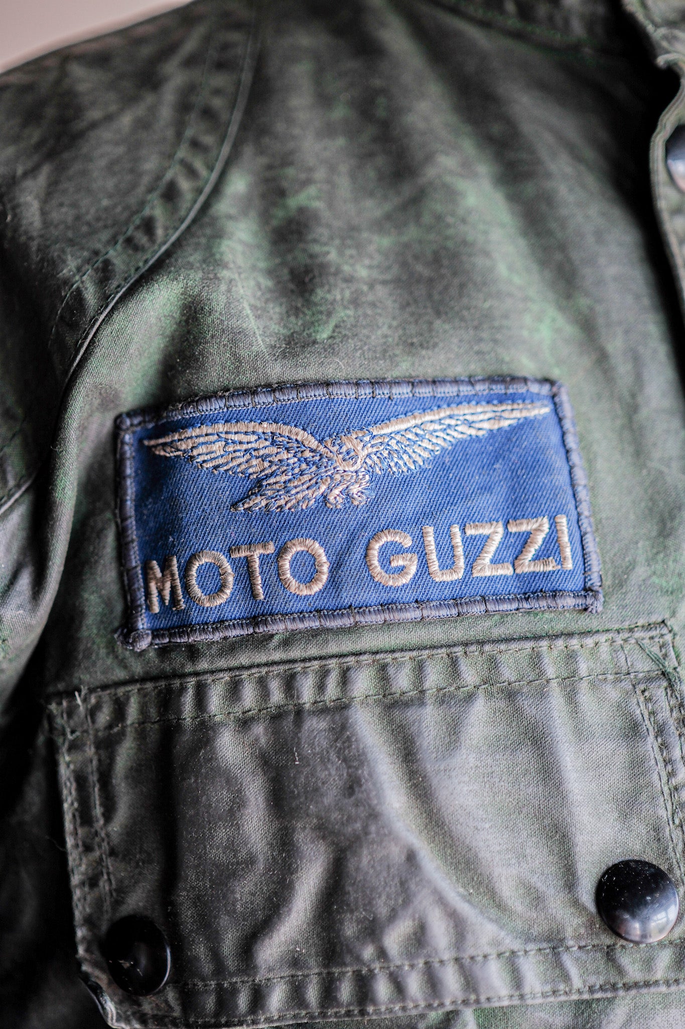 【~60's】Vintage Belstaff Green Waxed Jacket With Patches Size.36 “TRIALMASTER"