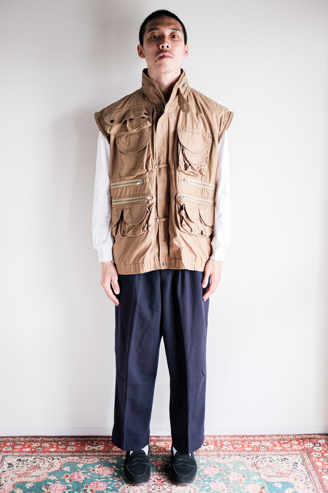 【~90's】Old Renoma Paris Multi Pocket Photographer Vest Size.48/50