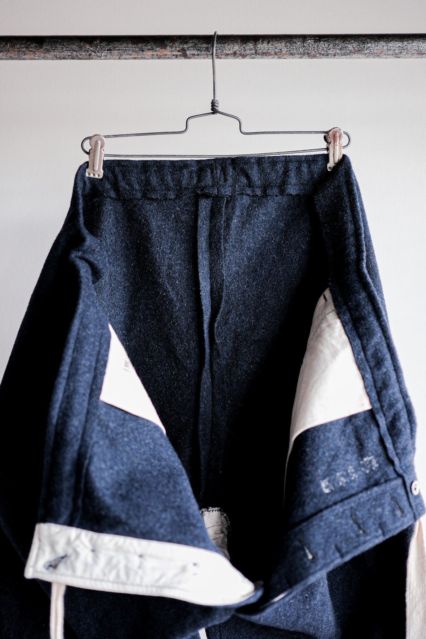 【~40's】French Army SSA Hospital Wool Trousers Size.1A