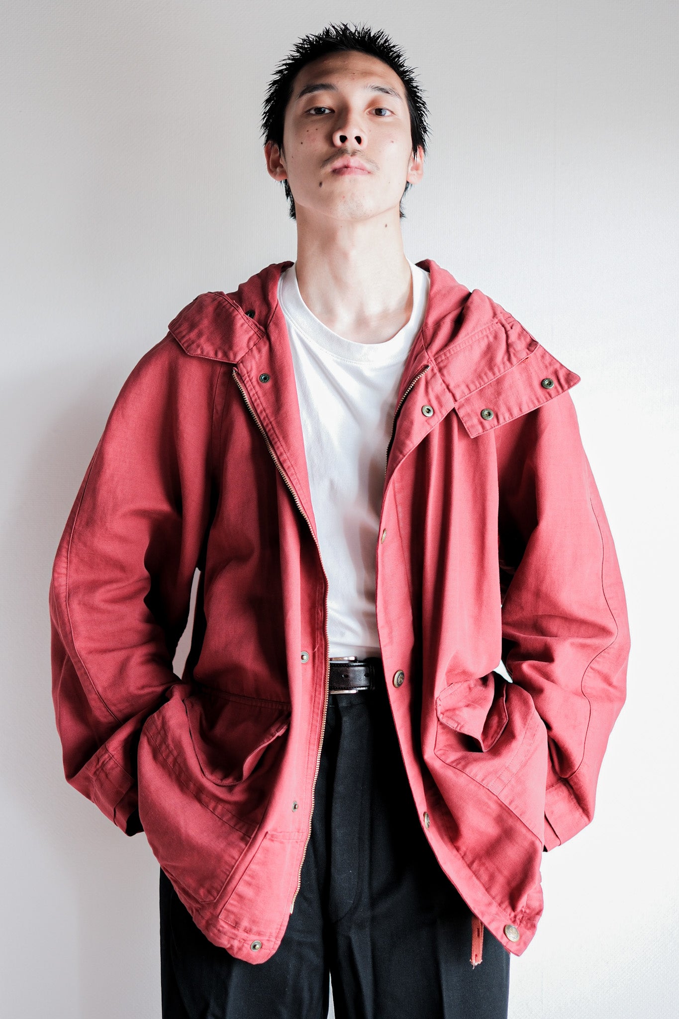 【~80’s】Old C.P.Company Garment Dyed Cotton Linen Parka Size.48