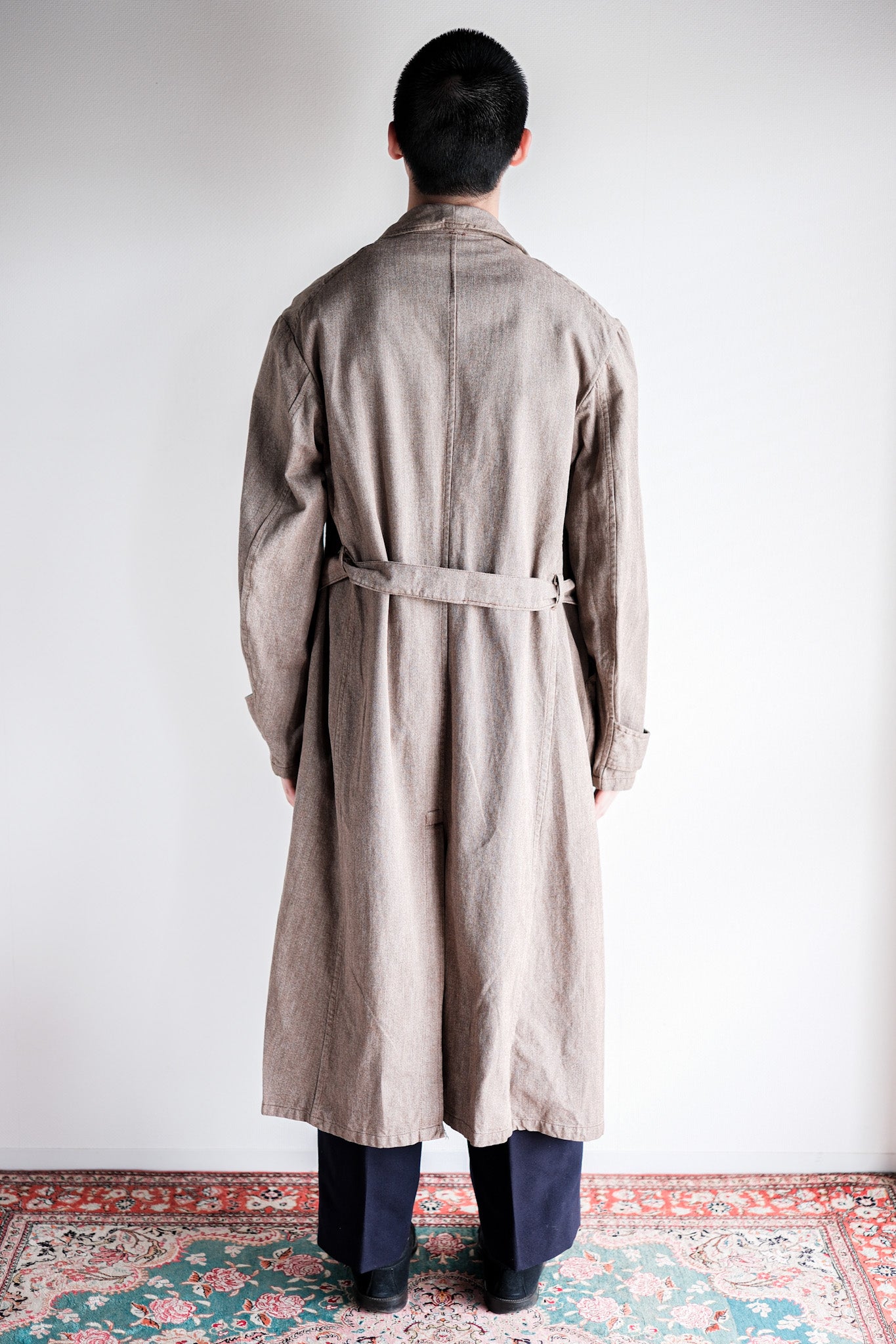 【~40's】French Vintage Brown Chambray Atelier Coat “Dead Stock”