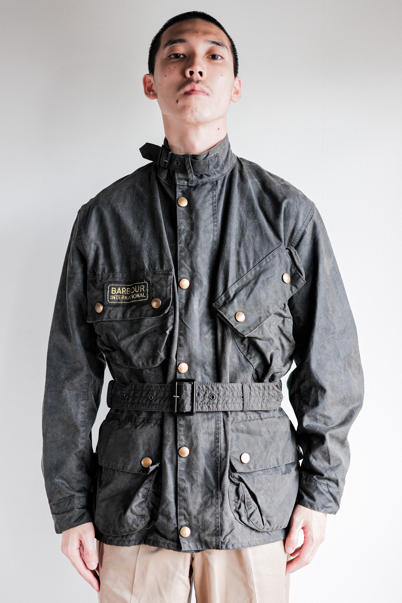 【~80's】Vintage Barbour "INTERNATIONAL SUIT" 2 Crest Size.38