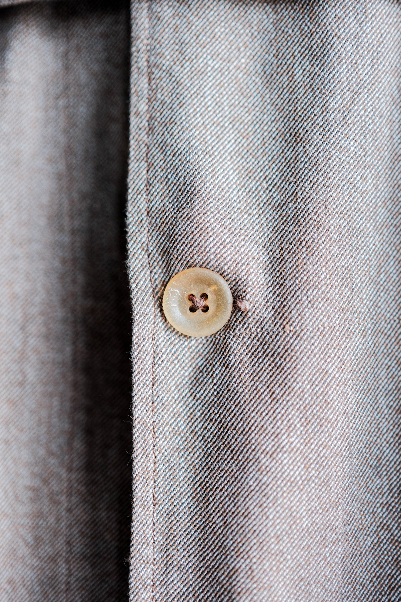 【~40's】French Vintage Brown Chambray Atelier Coat “Dead Stock”