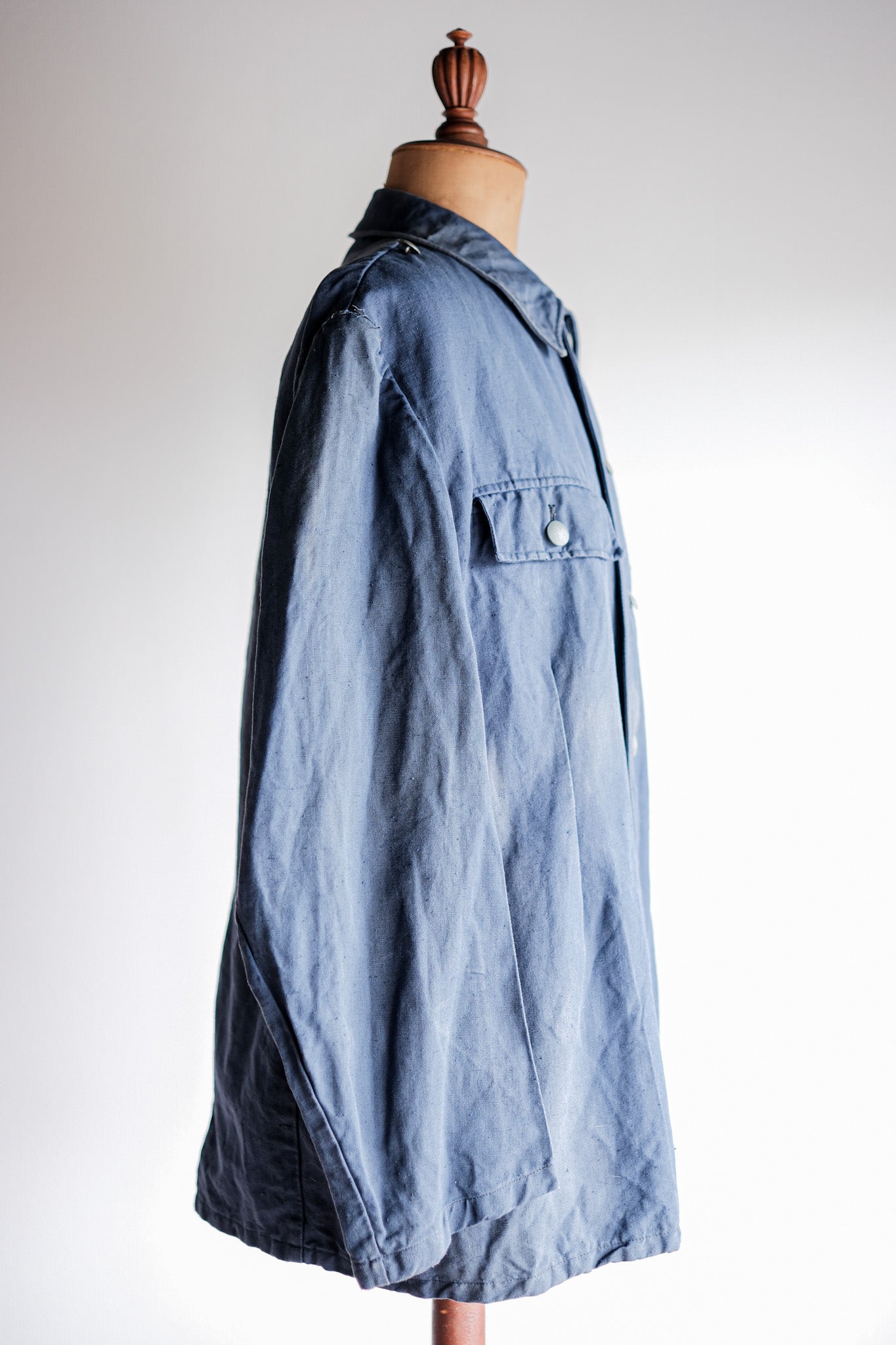 【~40's】German Navy Drillich Indigo Cotton Jacket "Kriegsmarine"