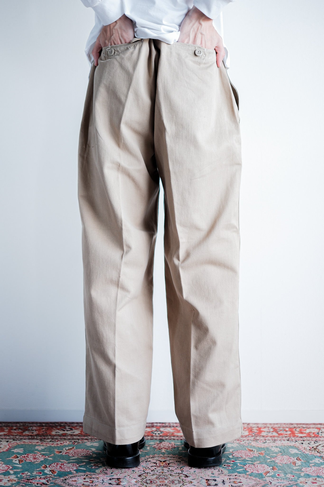 【~60's】French Army M52 Chino Trousers Size.23