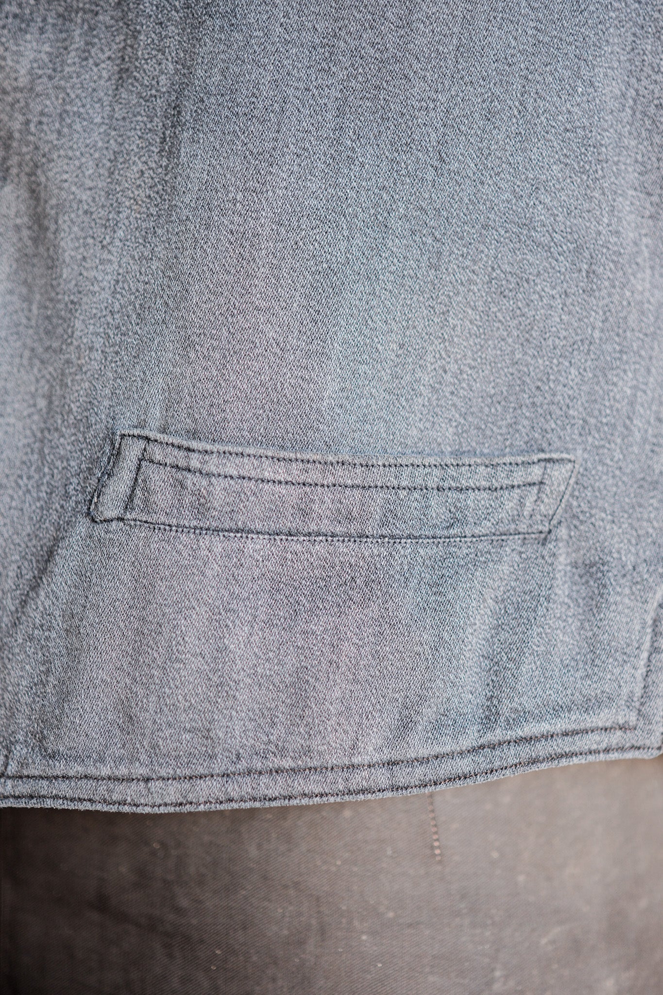 【~30's】French Vintage Salt & Pepper Cotton Work Gilet