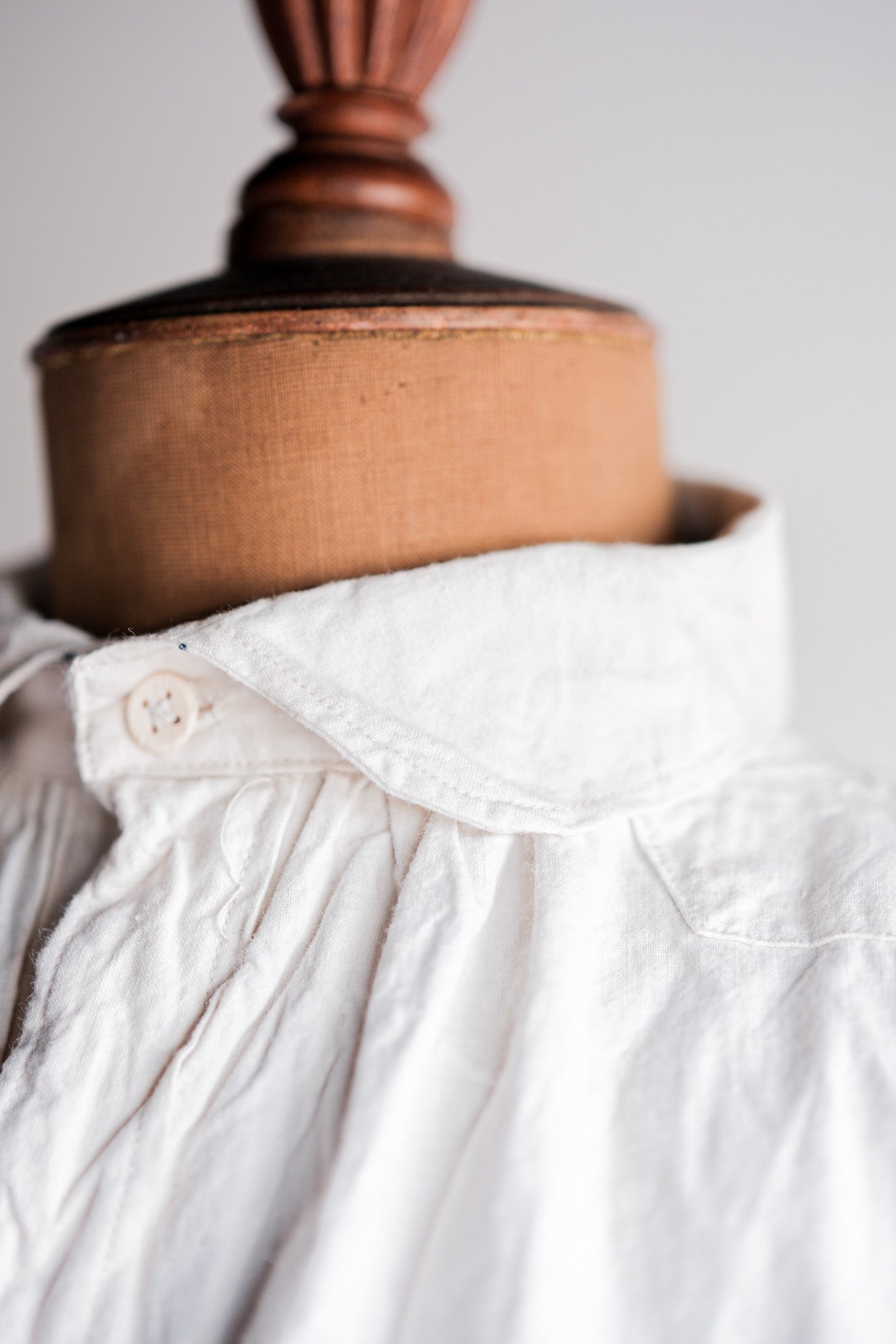 【Late 19th C】French Army of Africa Cotton Linen Coronial Shirt "Dead Stock"