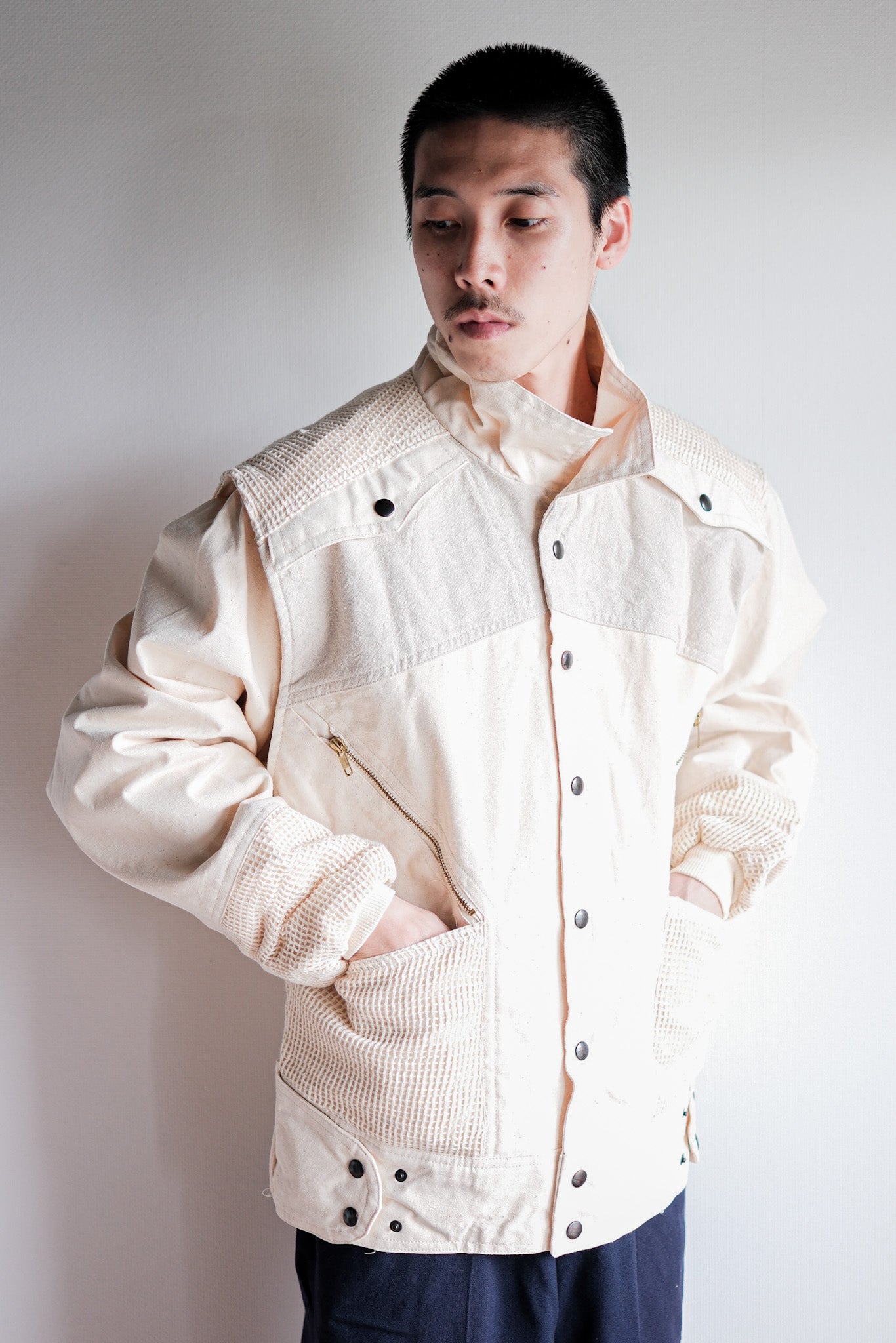 【~70's】French Vintage Multi Pocket Cotton Jacket