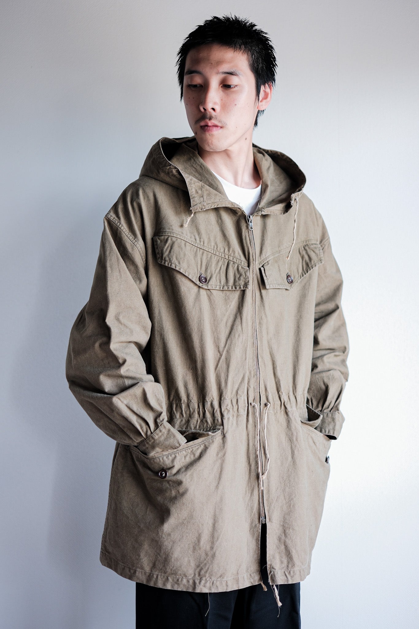 【~60's】French Army Alpine Mountain Smock Parka Size.22 "Modified"