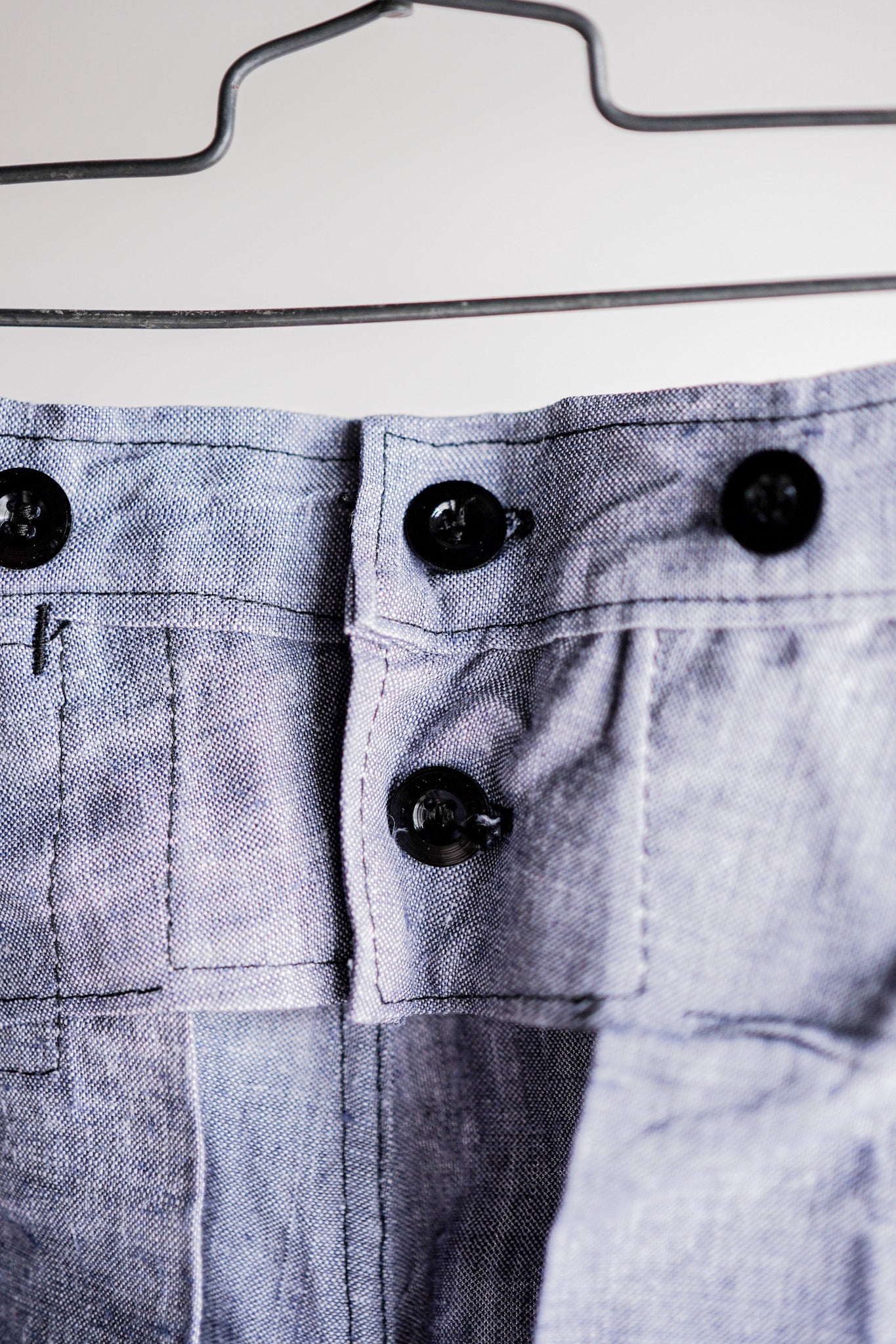 【~50's】French Navy Ramie Linen Sailor Pants Size.C-4 "Dead Stock"