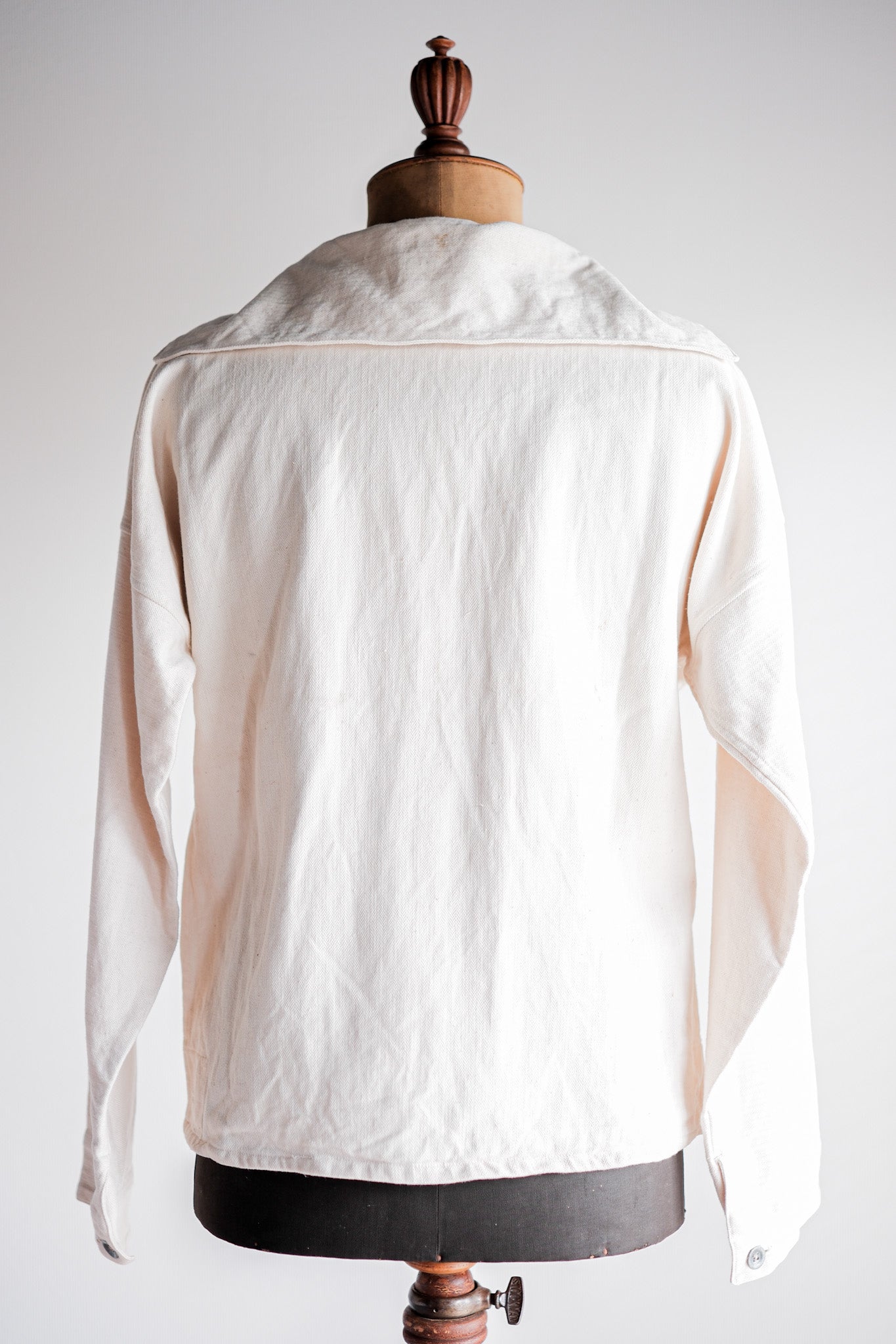 【~40's】German Navy Drillich HBT Linen Sailor Smock "KM"