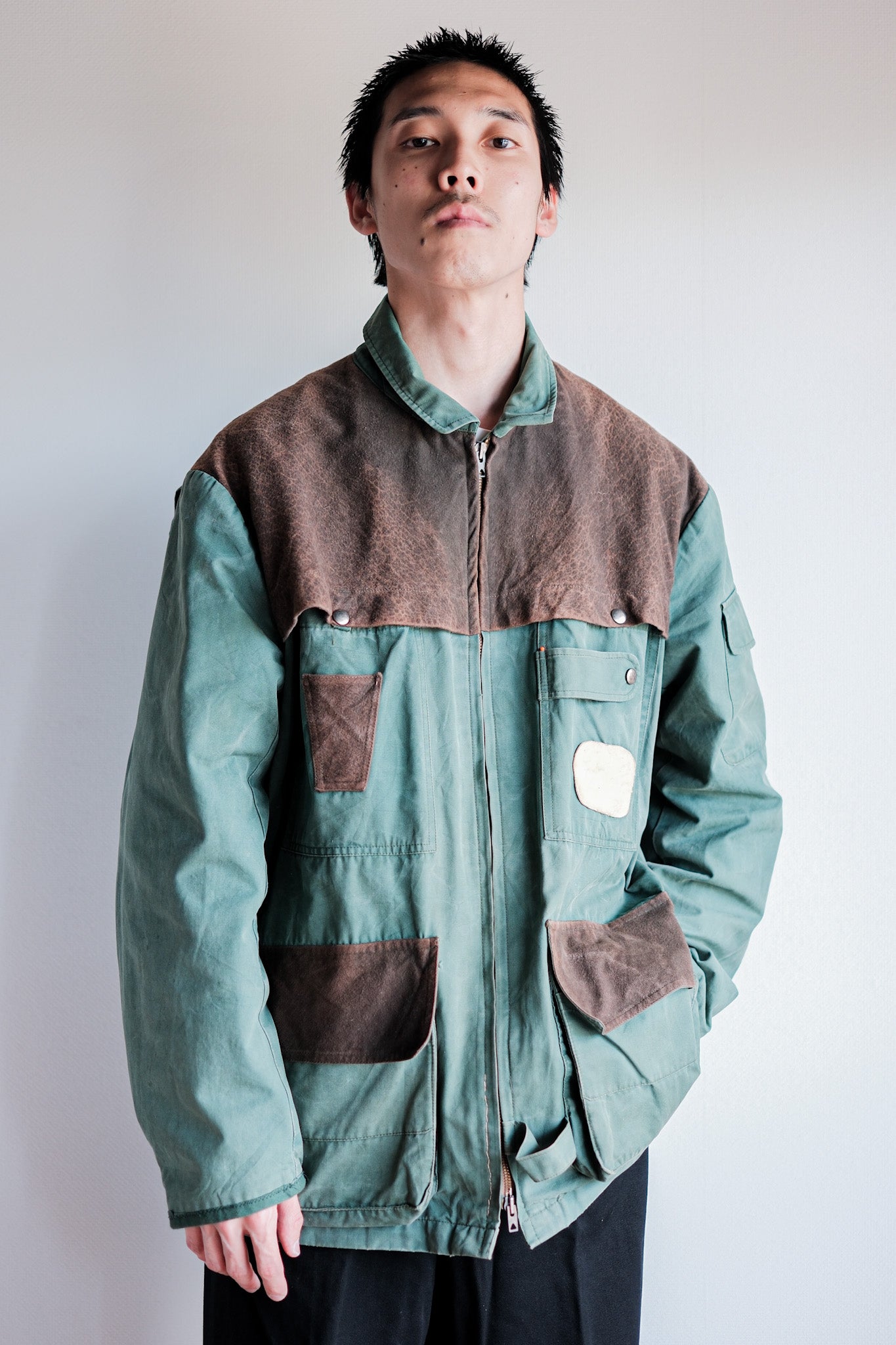 【~60's】French Vintage Hunting & Fishing Cotton Jacket Size.52 "L'ESQUIMAU"