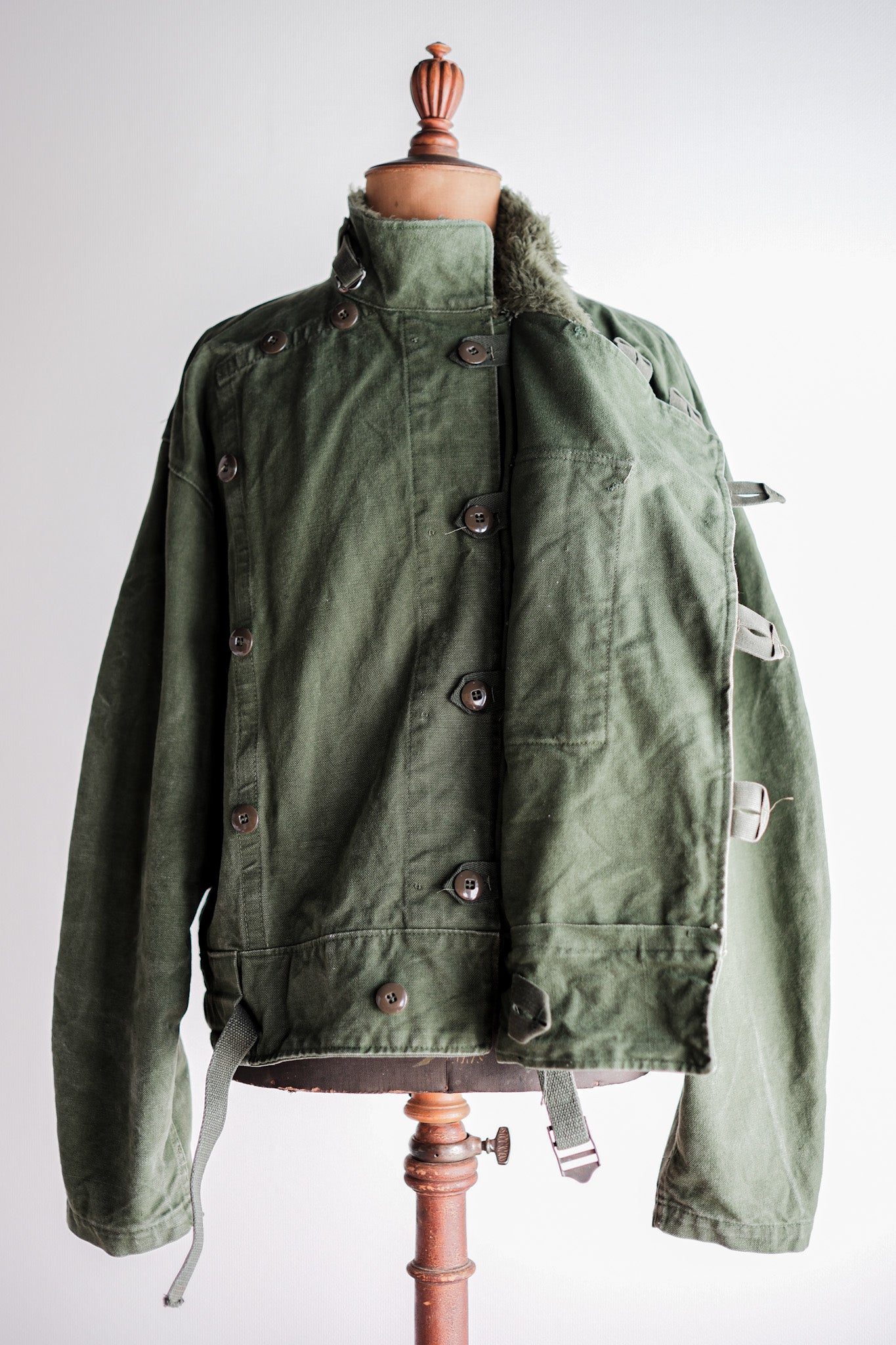 【~60's】Swedish Army Dispatch Rider Motorcycle Jacket Size.C56