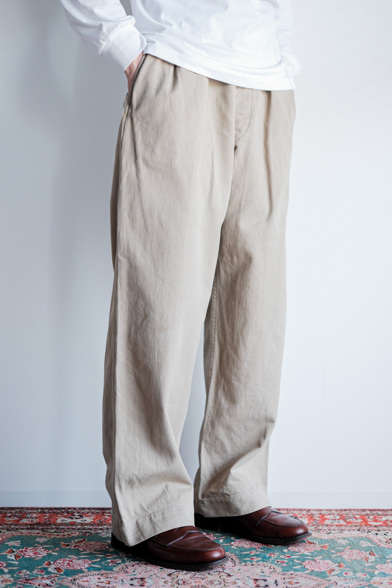 【~60's】French Army M52 Chino Trousers Size.23