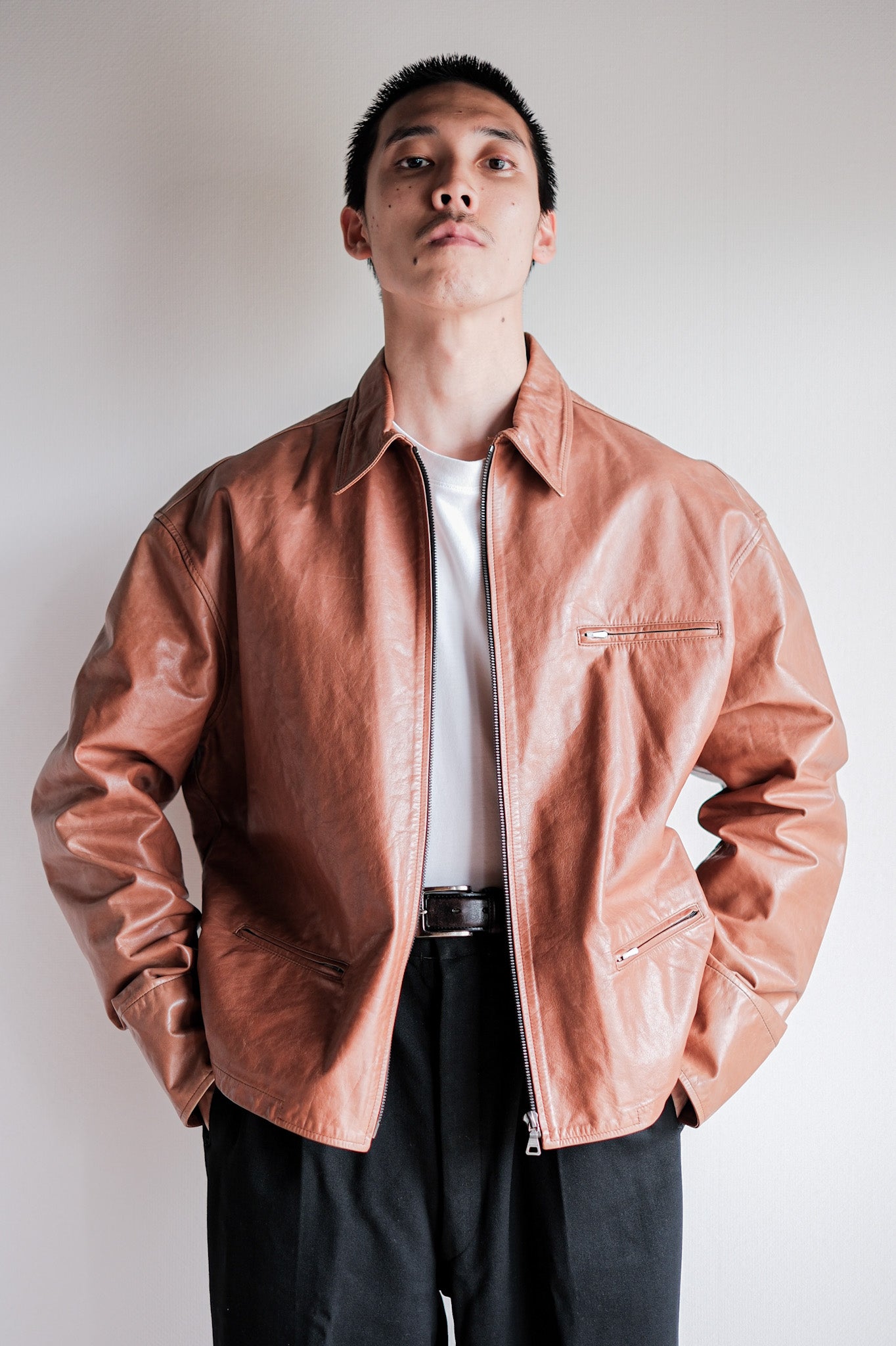 【~90’s】Old JIL SANDER Leather Jacket Size.48