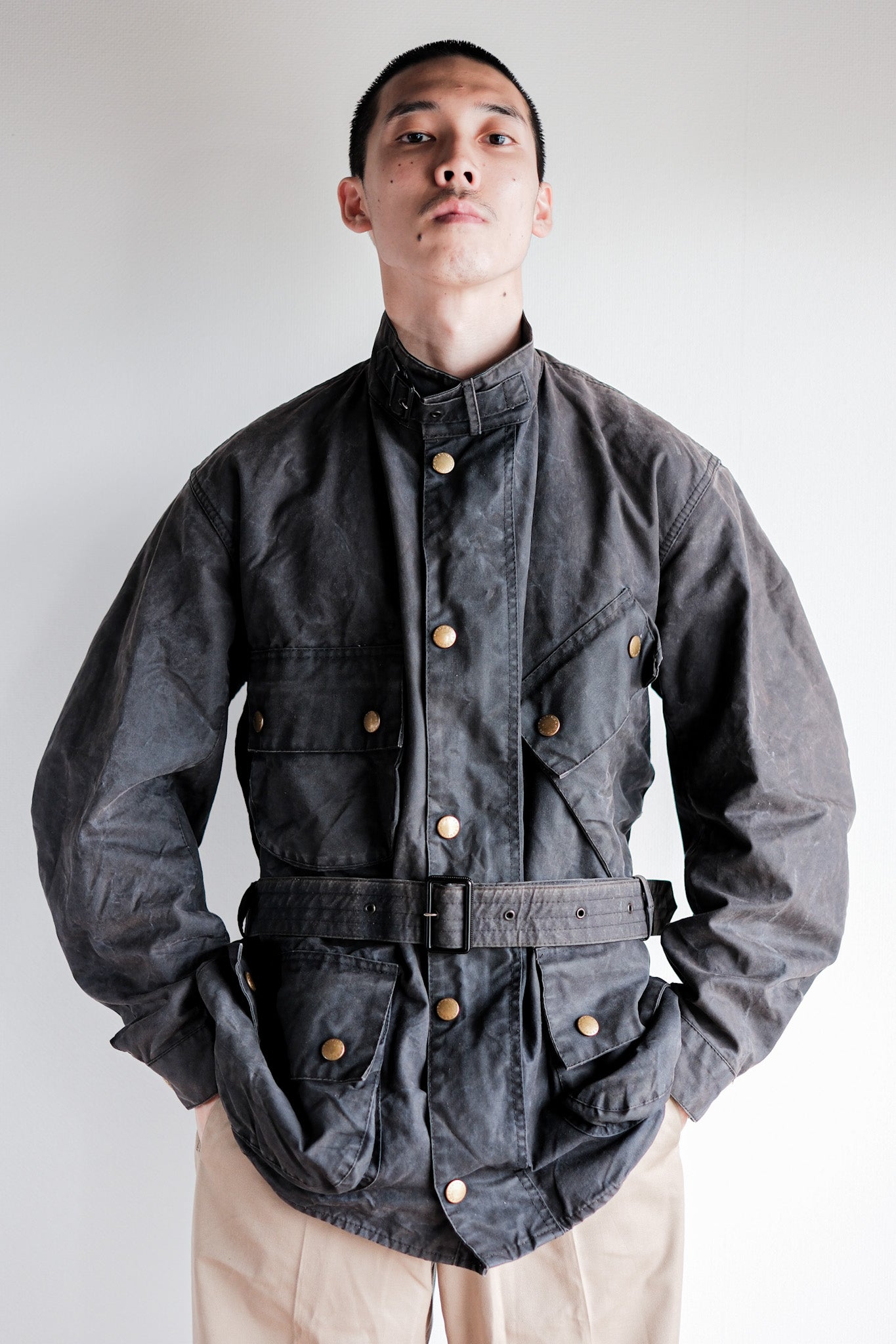 【~90's】Vintage Barbour "BEACON JACKET" 3 Crest "Unusual Lining"