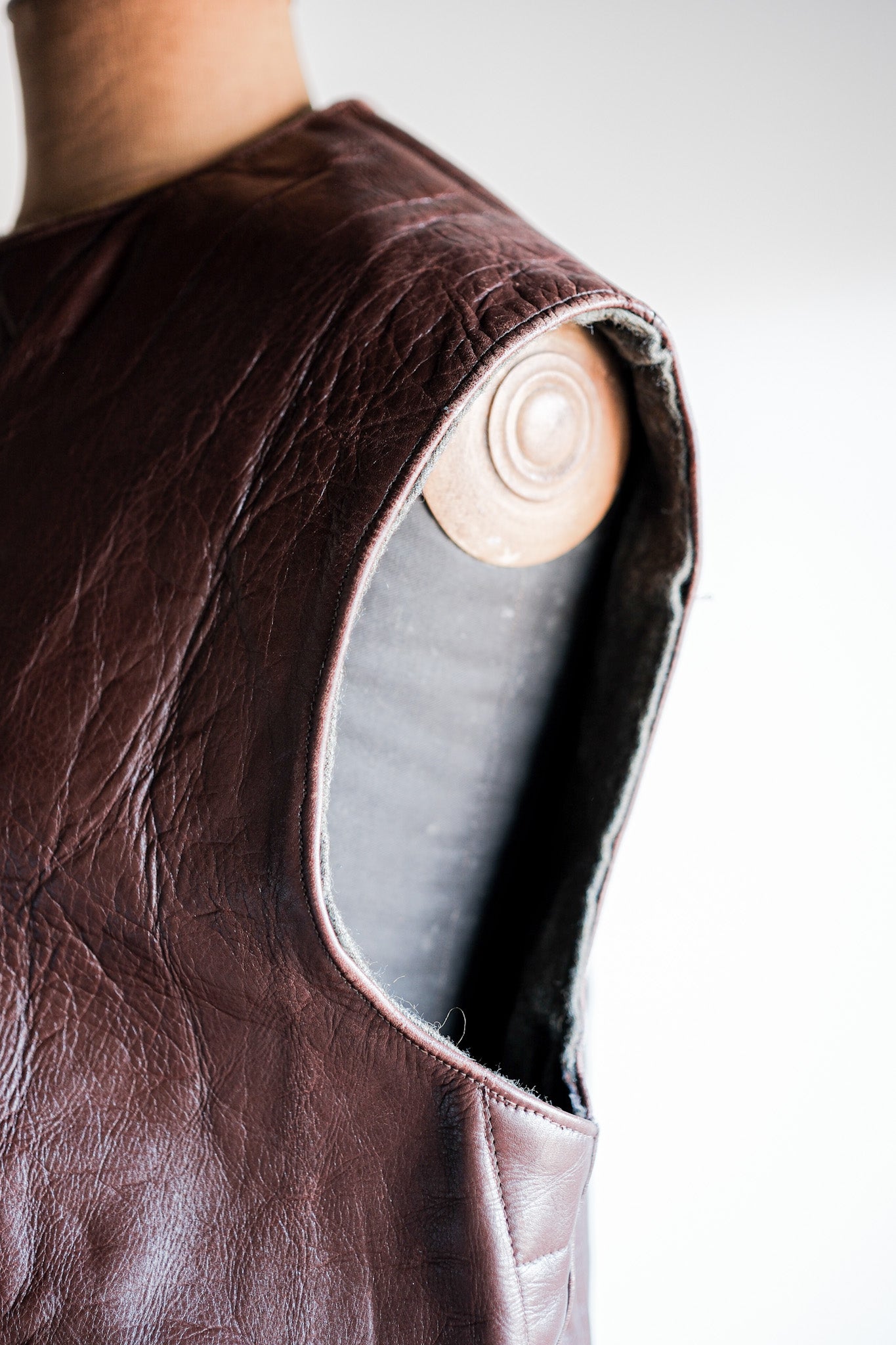 【~50's】Belgium Army Jerkin Leather Vest