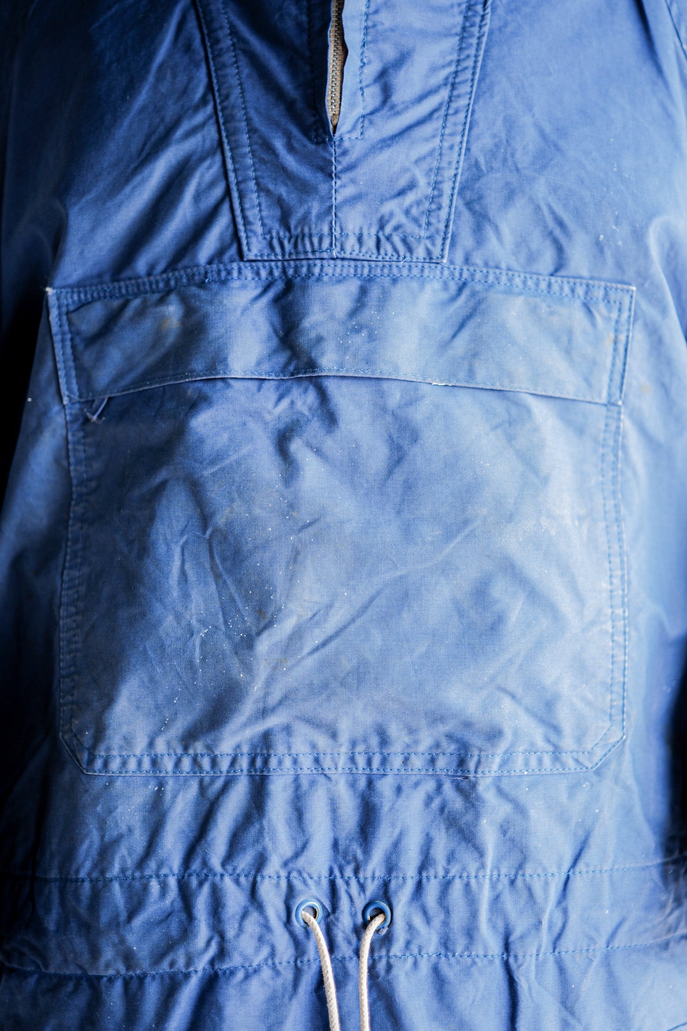 【~60's】British Vintage Blue Ventile Smock Size.LARGE "Blacks Of Greenock"