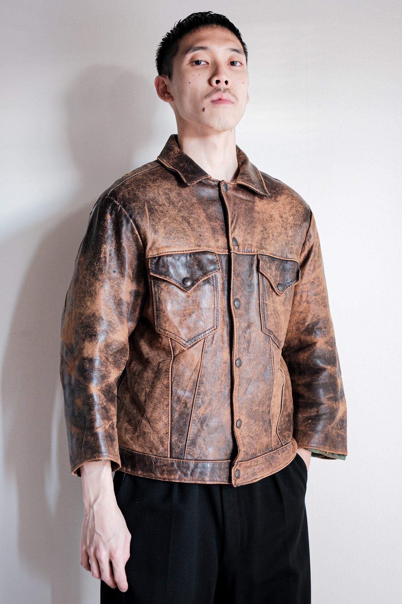 【~50’s】Vintage Levi’s Leather Jacket "Short Horn"