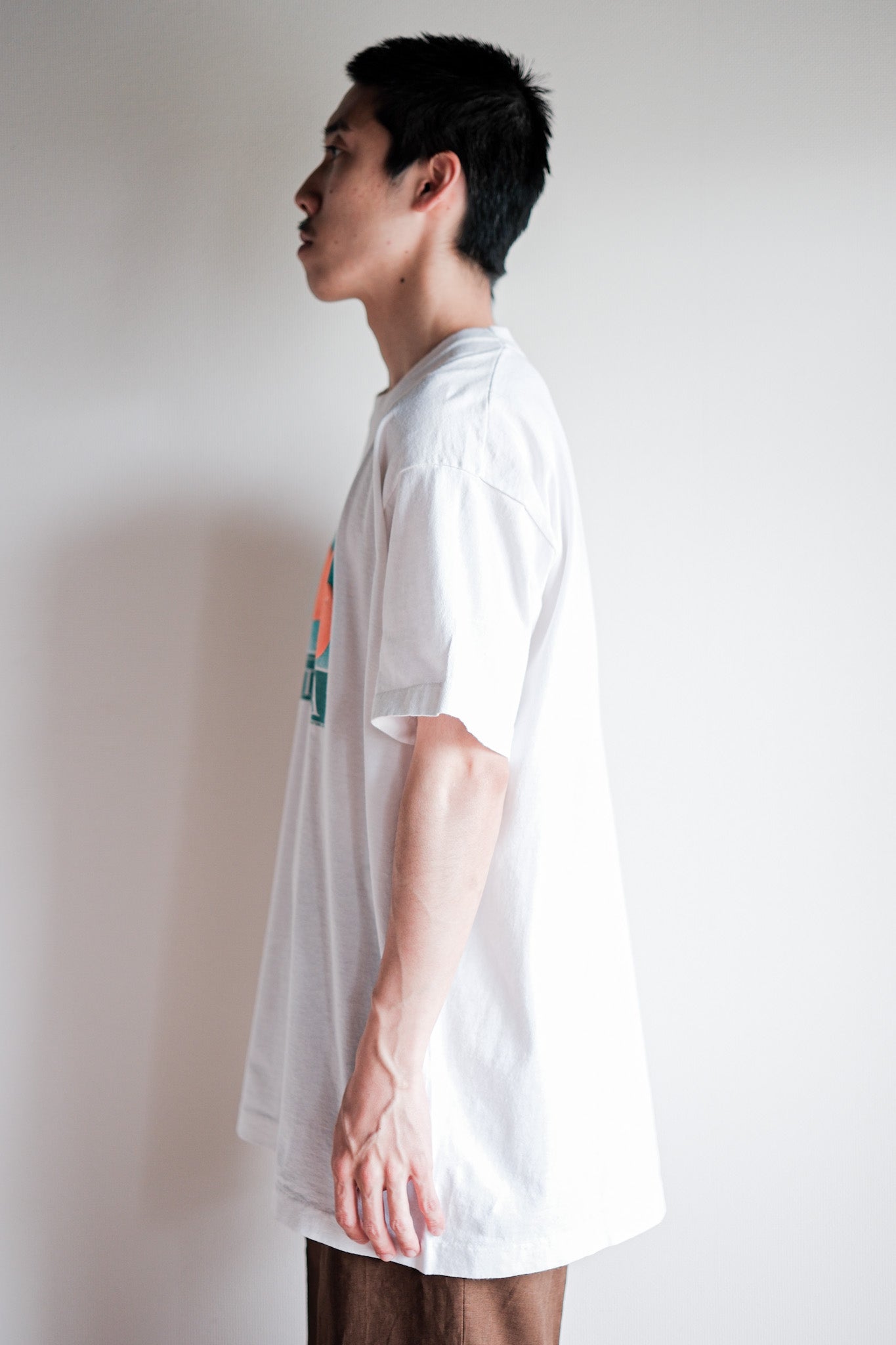 【~90's】Vintage Graphic Print T-shirt Size.XL "LIFE'S A PEACH" "Made in U.S.A."
