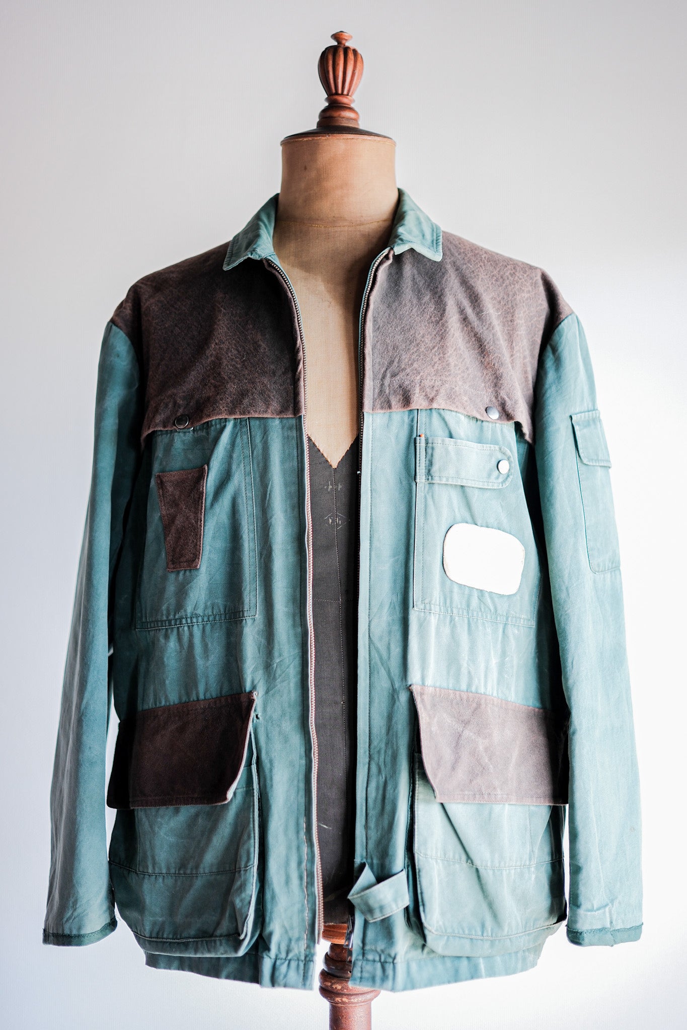 【~60's】French Vintage Hunting & Fishing Cotton Jacket Size.52 "L'ESQUIMAU"