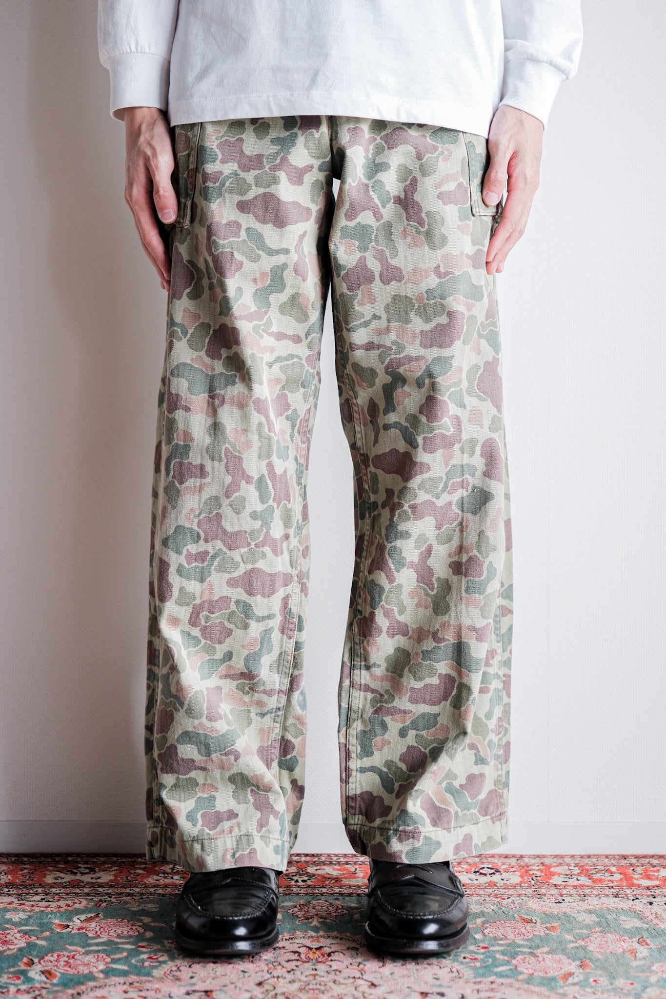 【~50's】Dutch Army Frogskin Camouflage Field Trousers Size.46