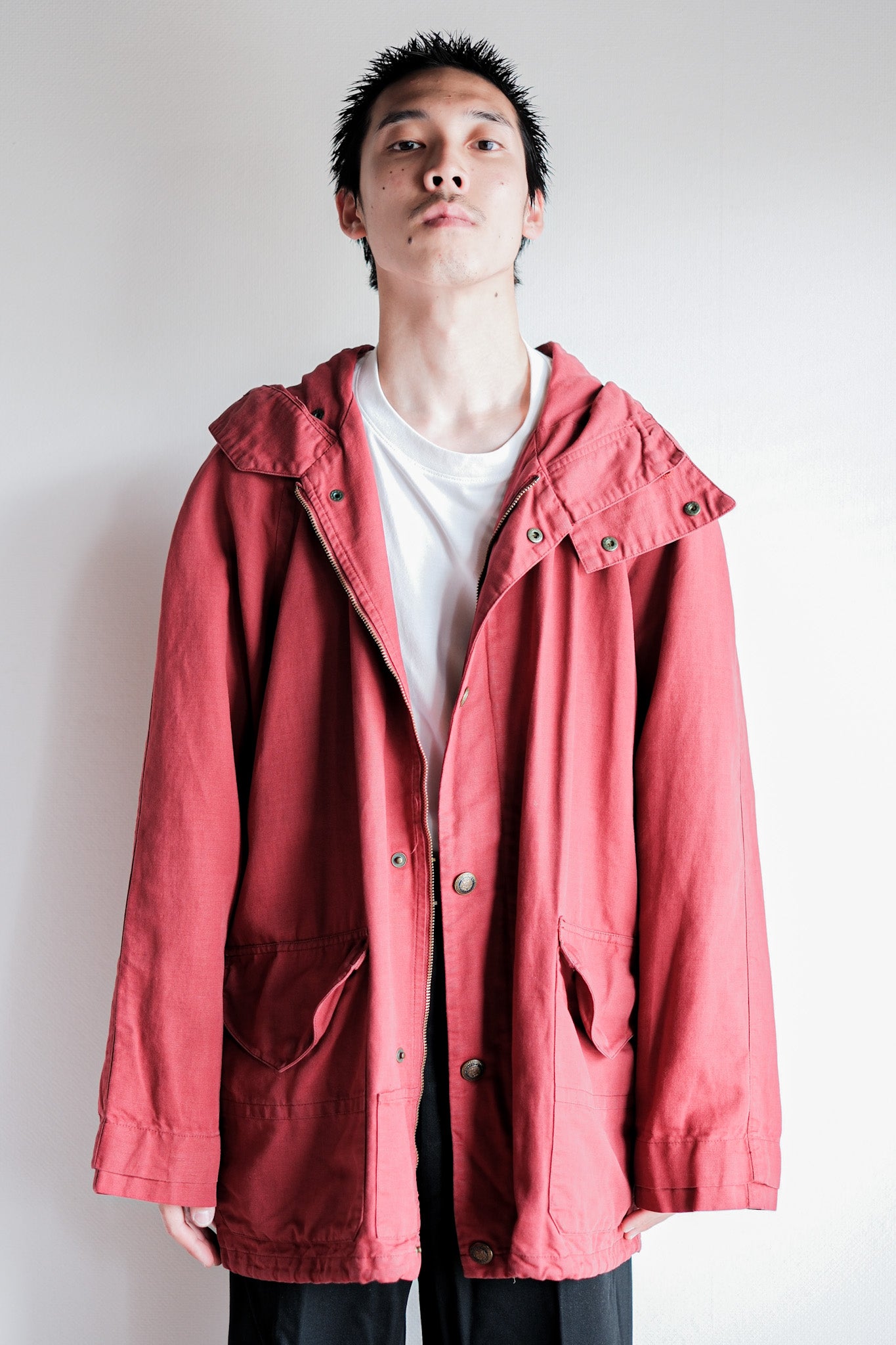【~80’s】Old C.P.Company Garment Dyed Cotton Linen Parka Size.48