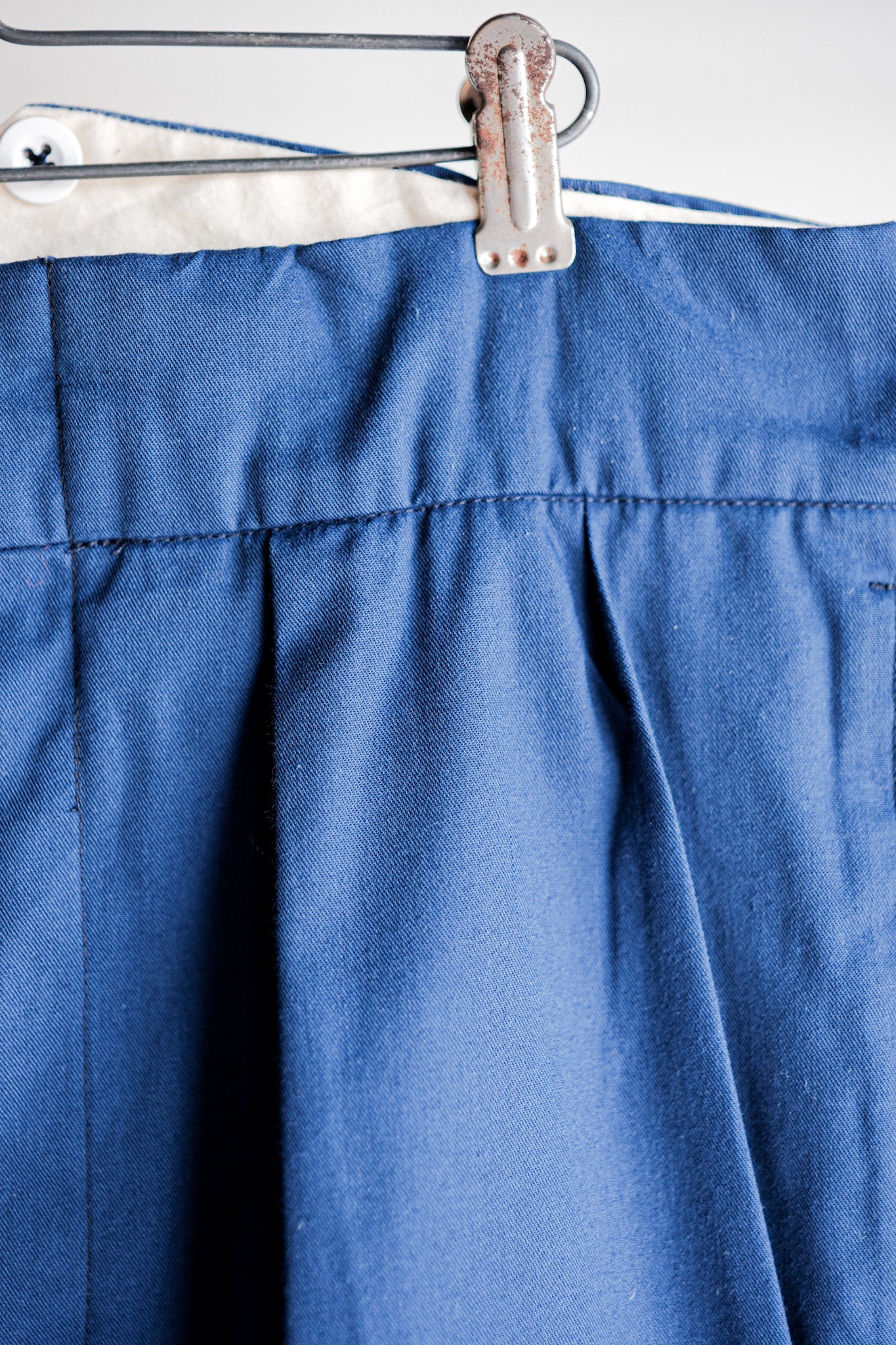 【~40's】British Vintage Blue Cotton Trousers "CC41" "Dead Stock"