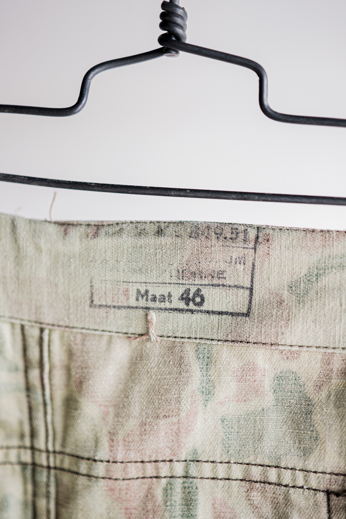 【~50's】Dutch Army Frogskin Camouflage Field Trousers Size.46