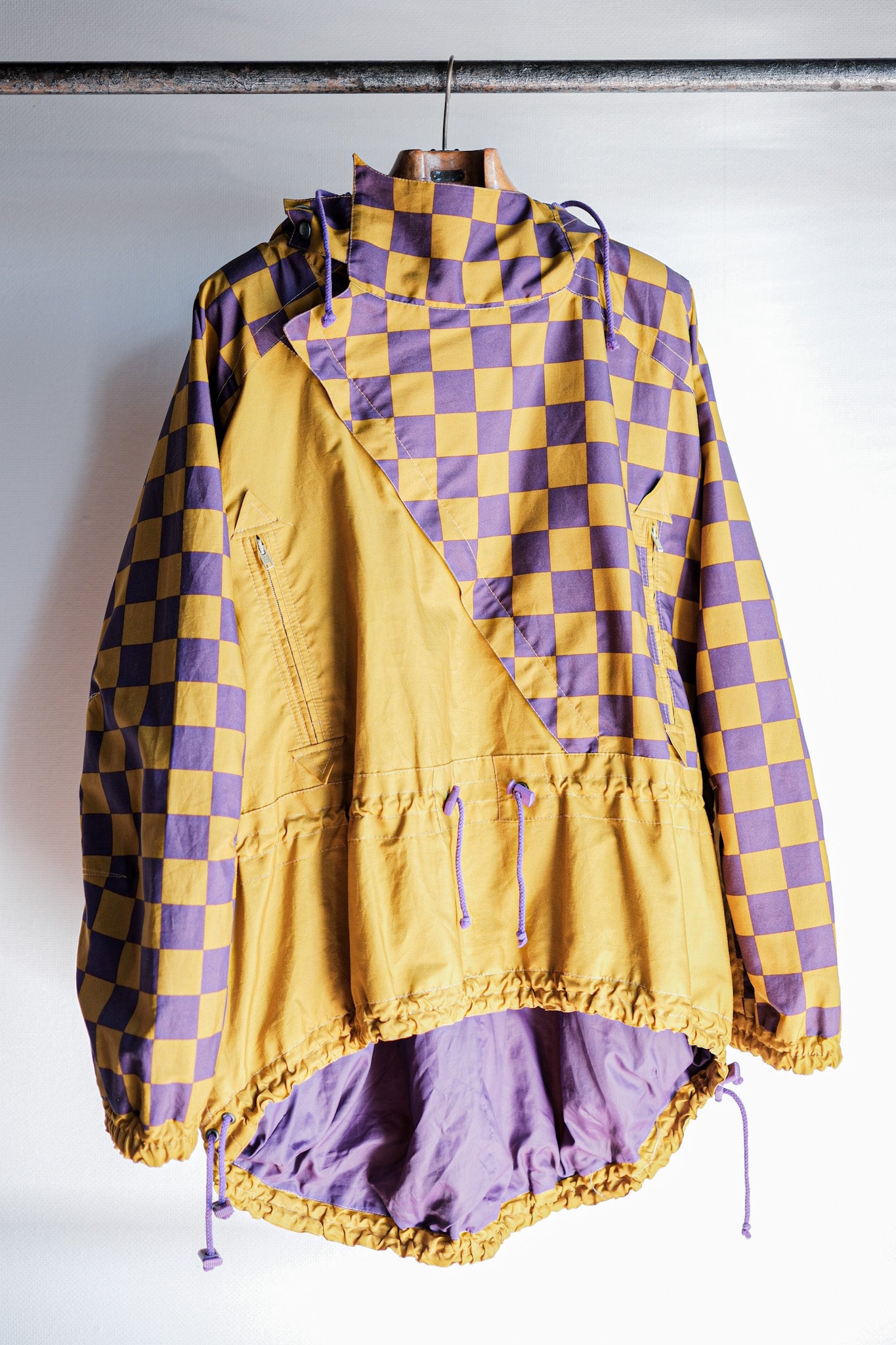 【~80's】German Vintage Checkerboard Anorak Parka
