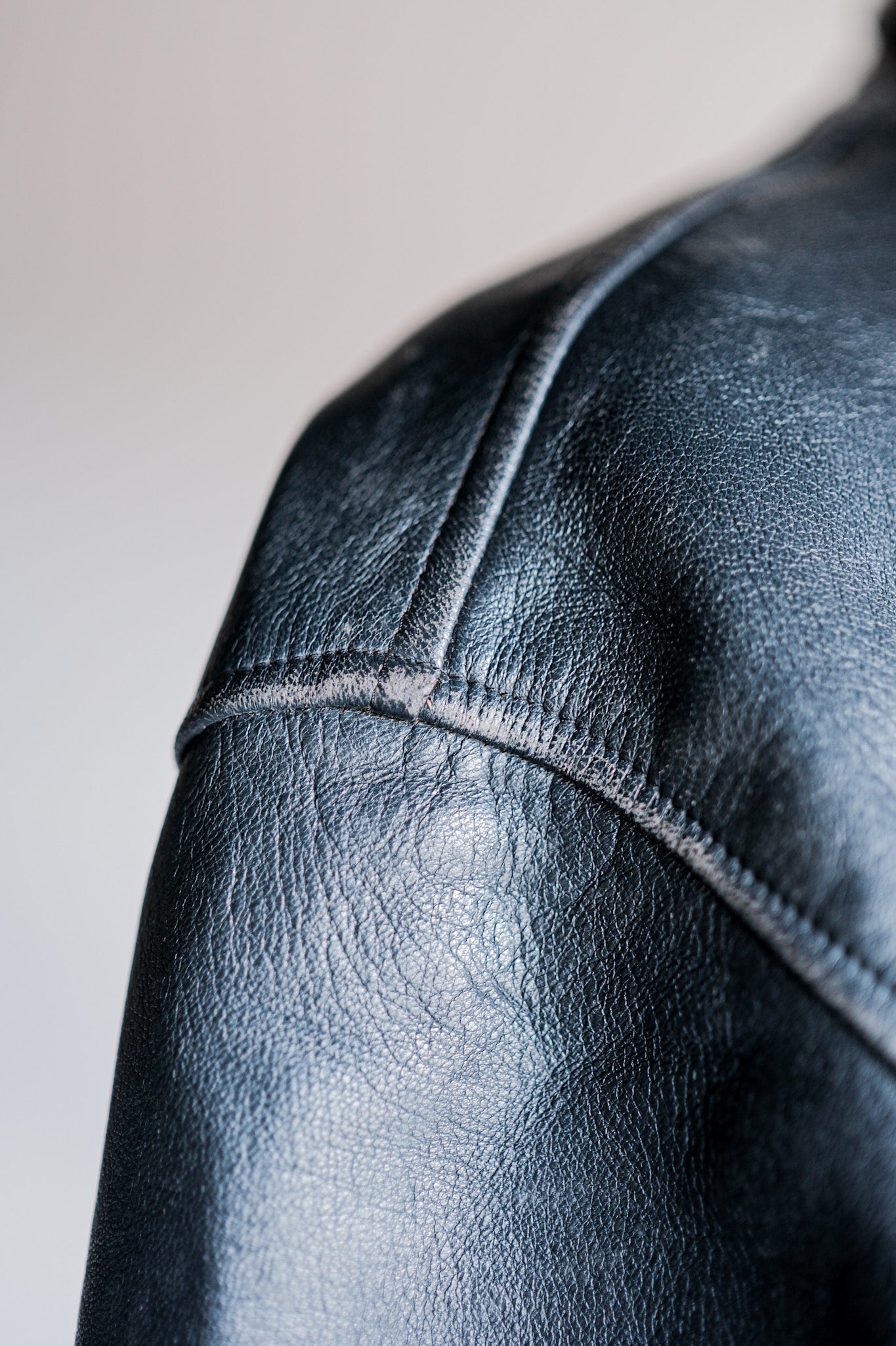 【~70's】French Air Force Pilot Leather Jacket Size.104L