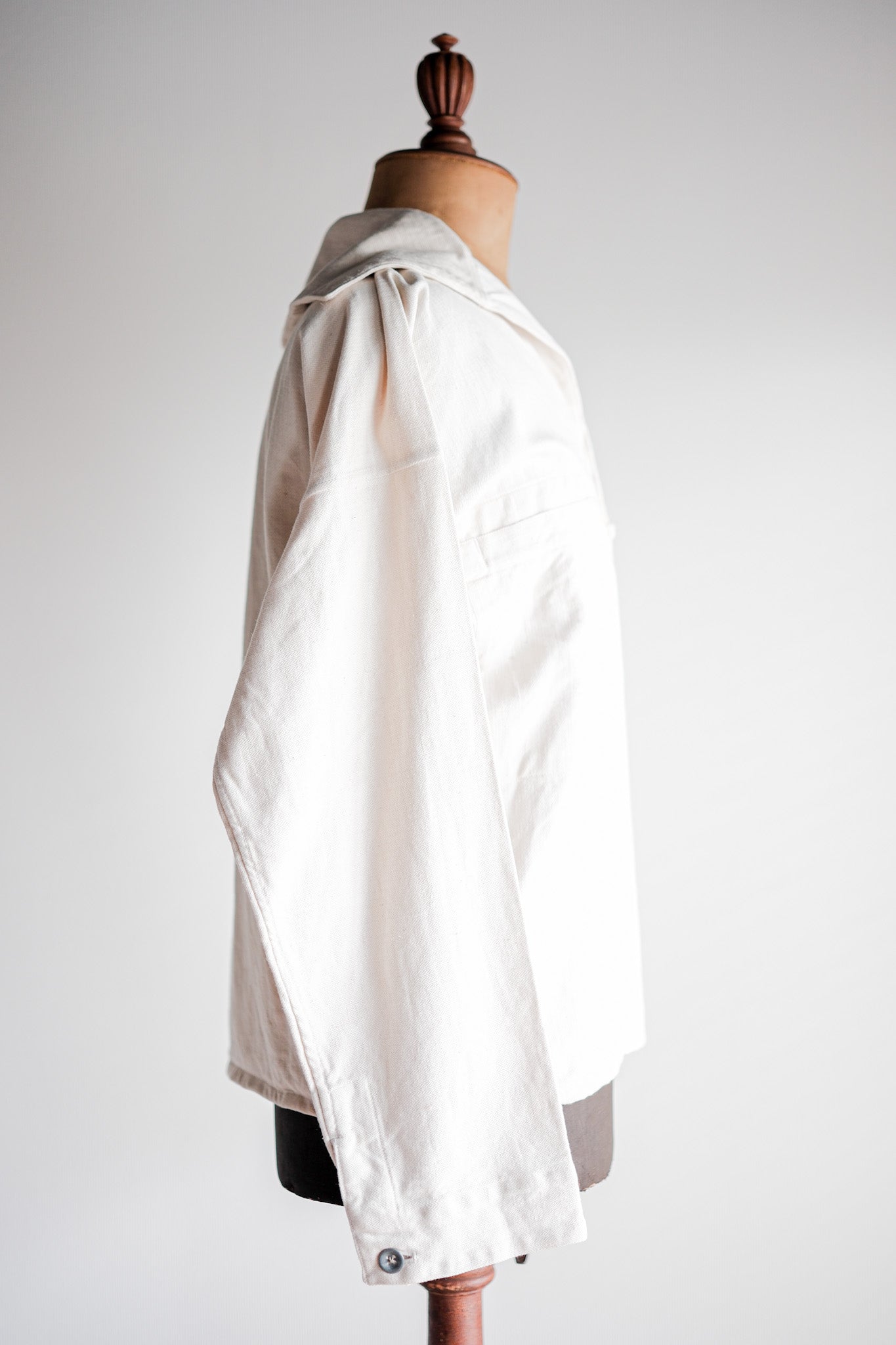 【~40's】German Navy Drillich HBT Linen Sailor Smock "KM"