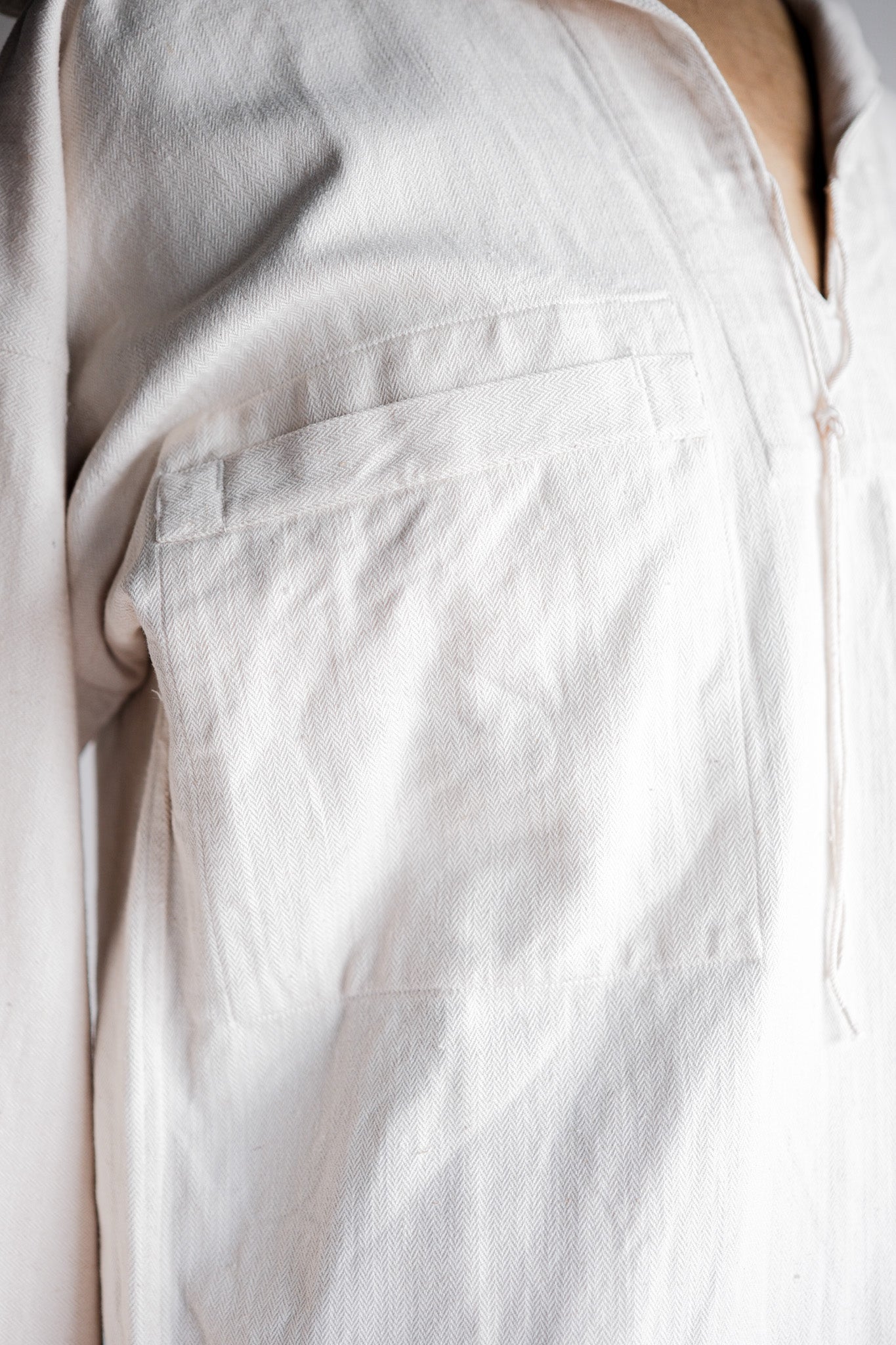 【~40's】German Navy Drillich HBT Linen Sailor Smock "KM"