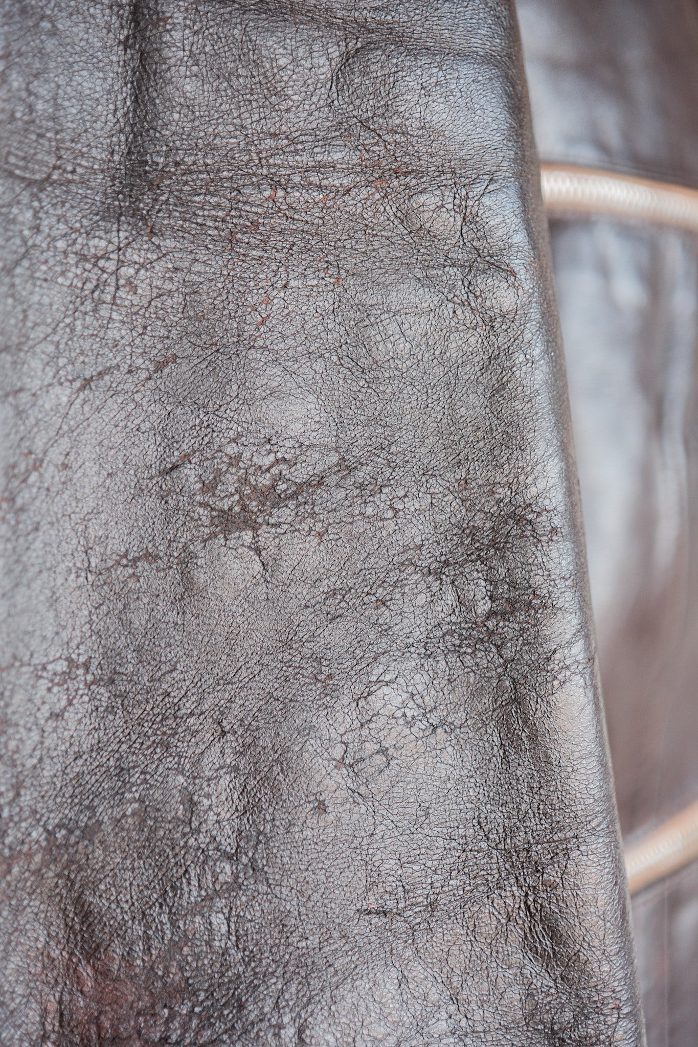 【~40's】German Vintage Double Breasted Motorcycle Leather Jacket