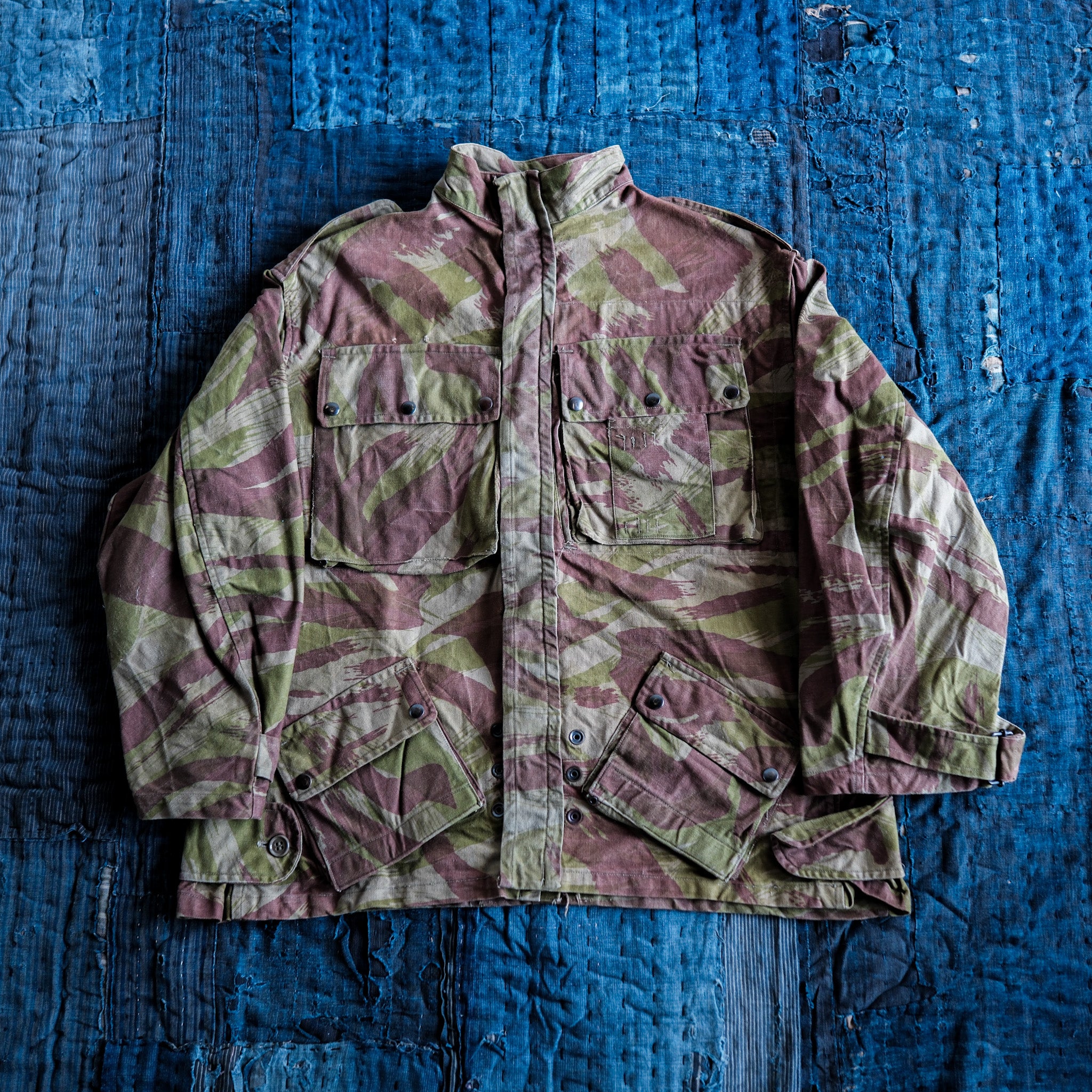【~50's】French Army TAP47/52 Lizard Camouflage Paratrooper Jacket