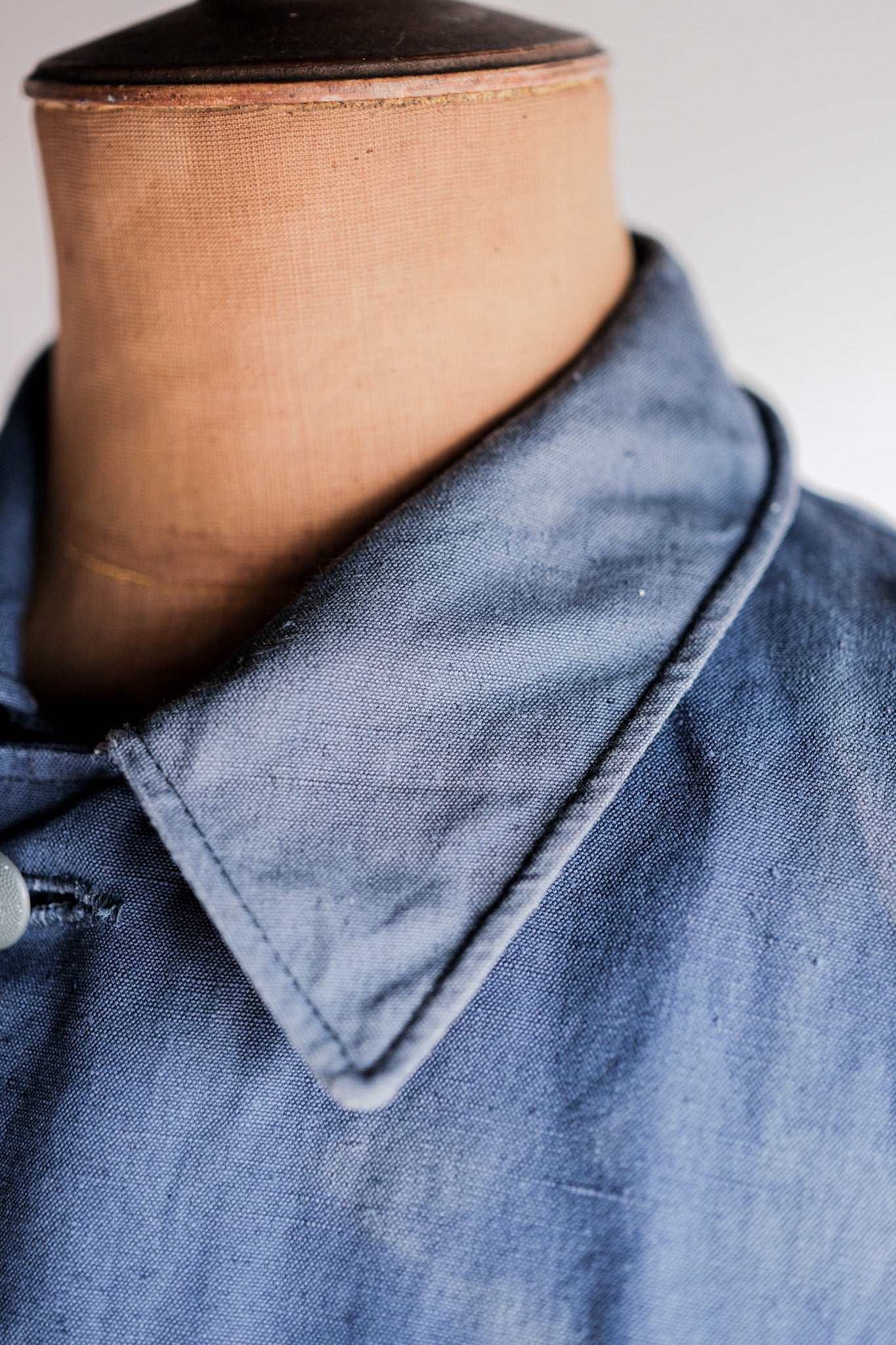 【~40's】German Navy Drillich Indigo Cotton Jacket "Kriegsmarine"