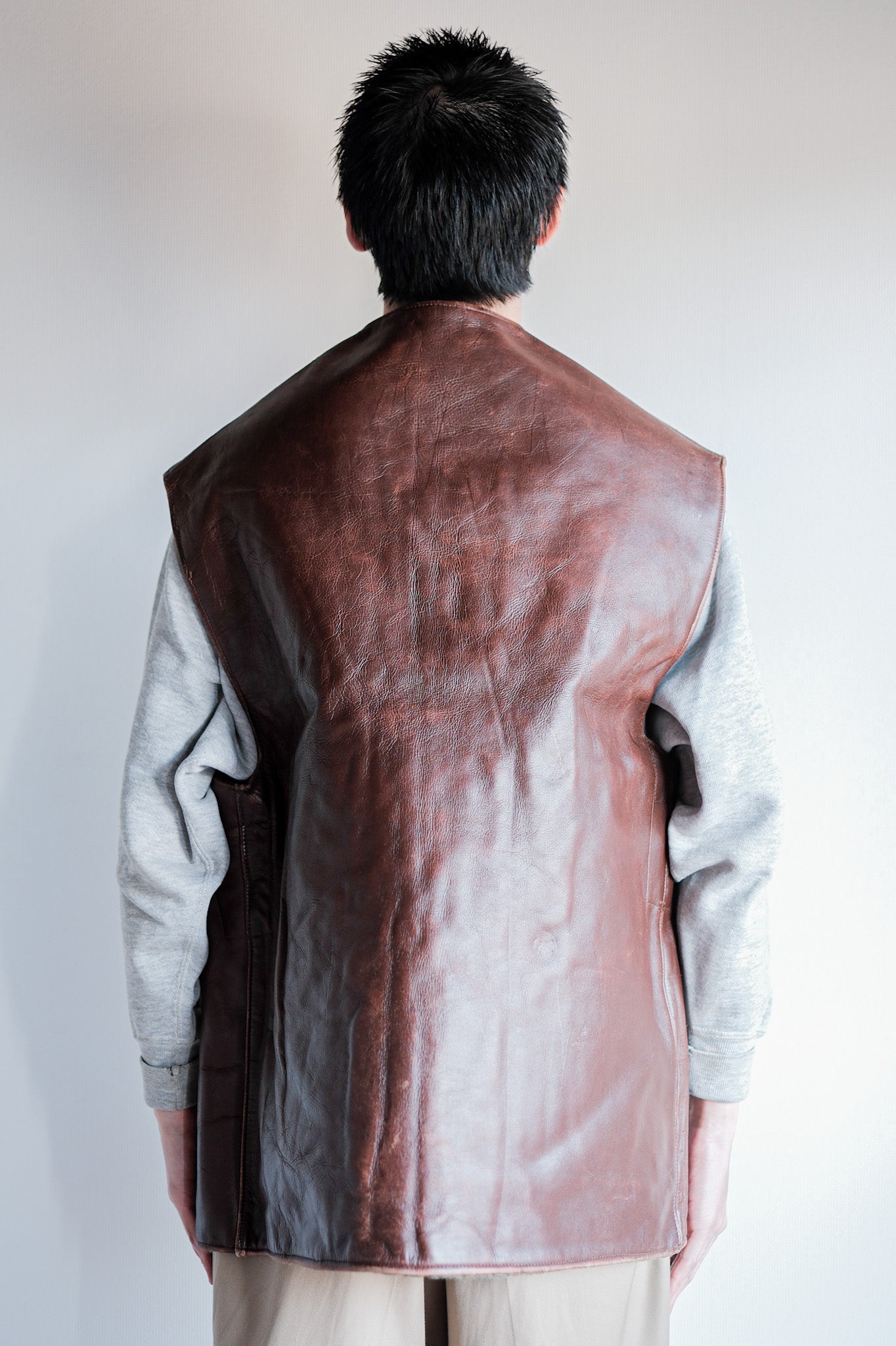 【~50's】Belgium Army Jerkin Leather Vest