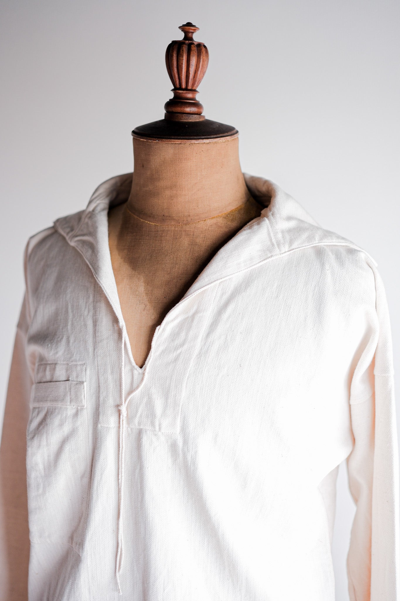 【~40's】German Navy Drillich HBT Linen Sailor Smock "KM"