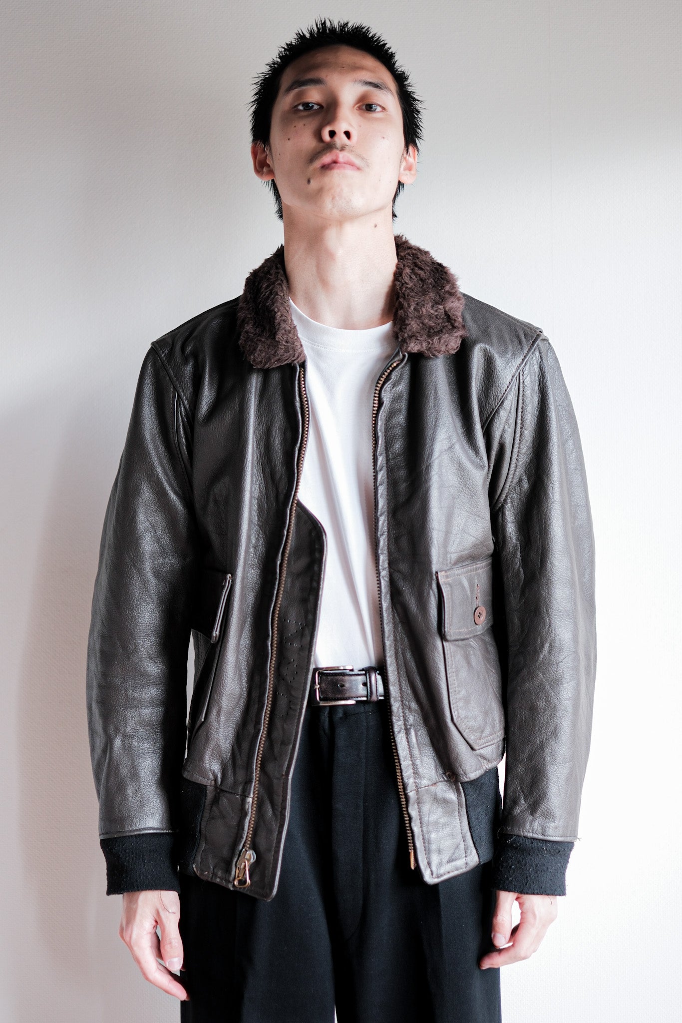 【~60's】U.S.NAVY G-1 Leather Flight Jacket Size.36