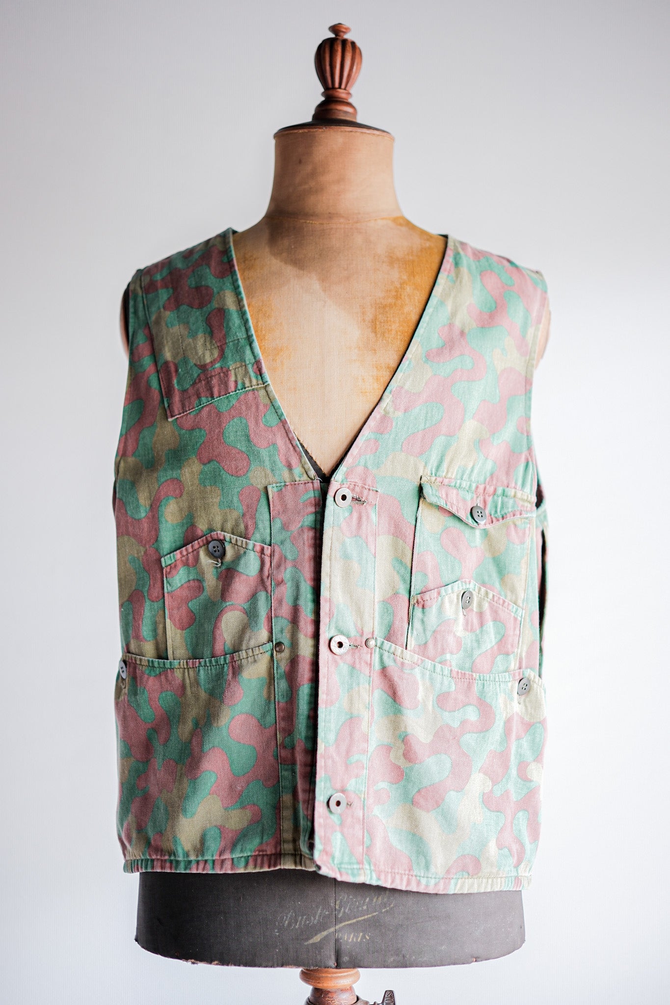 【~60's】Italian Vintage San Marco Camouflage Hunting Vest