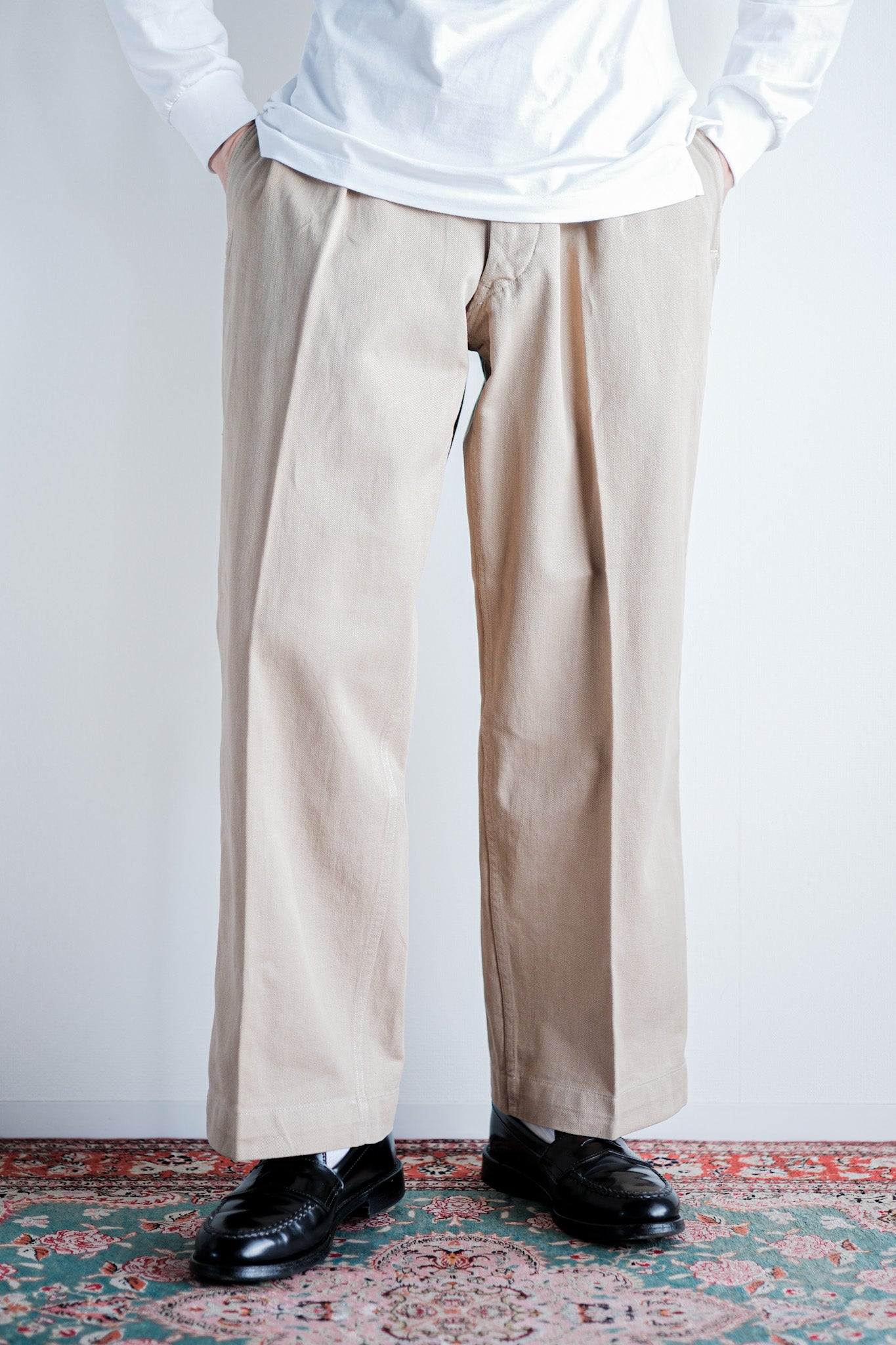 【~60's】French Army M52 Chino Trousers Size.23