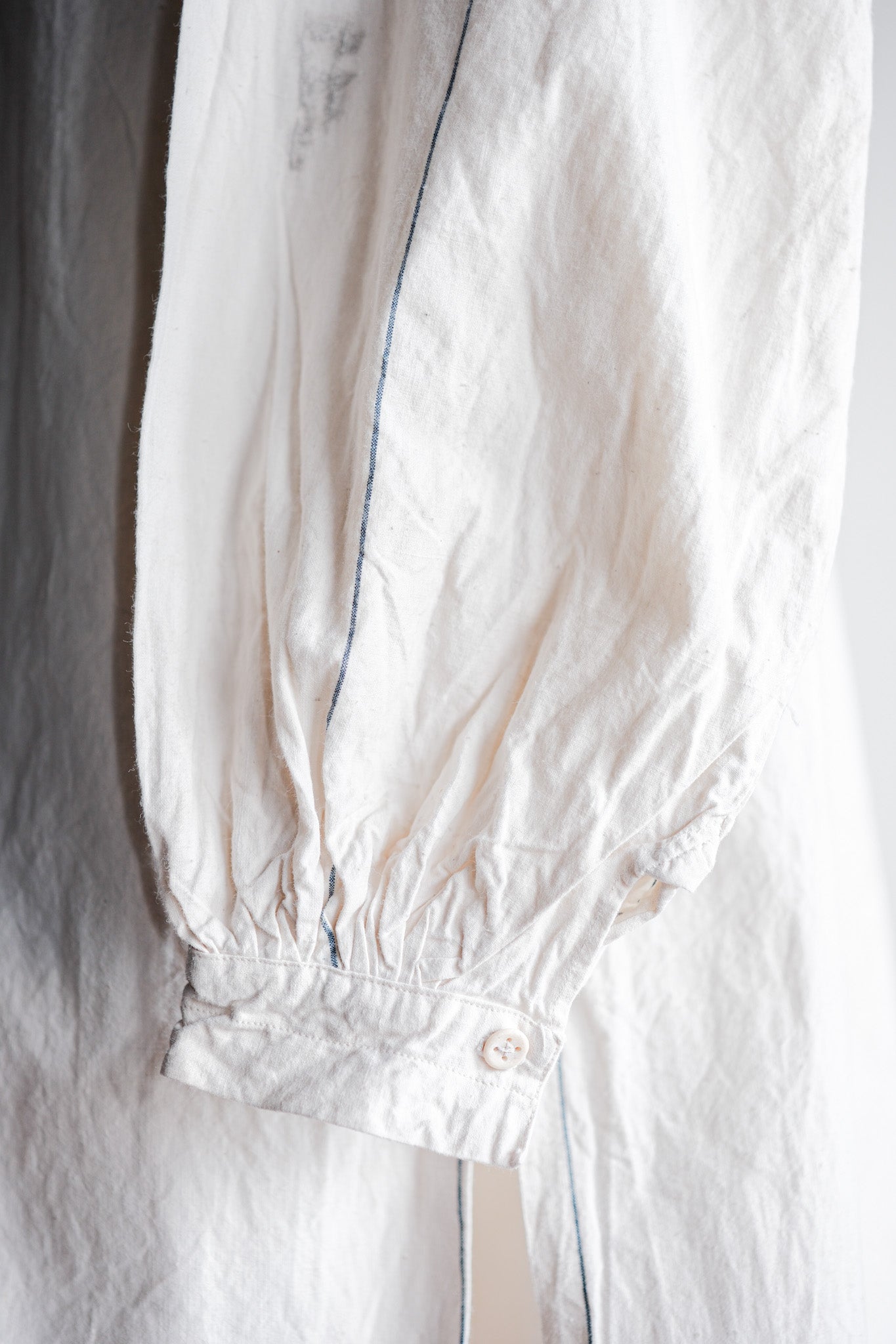 【Late 19th C】French Army of Africa Cotton Linen Coronial Shirt "Dead Stock"