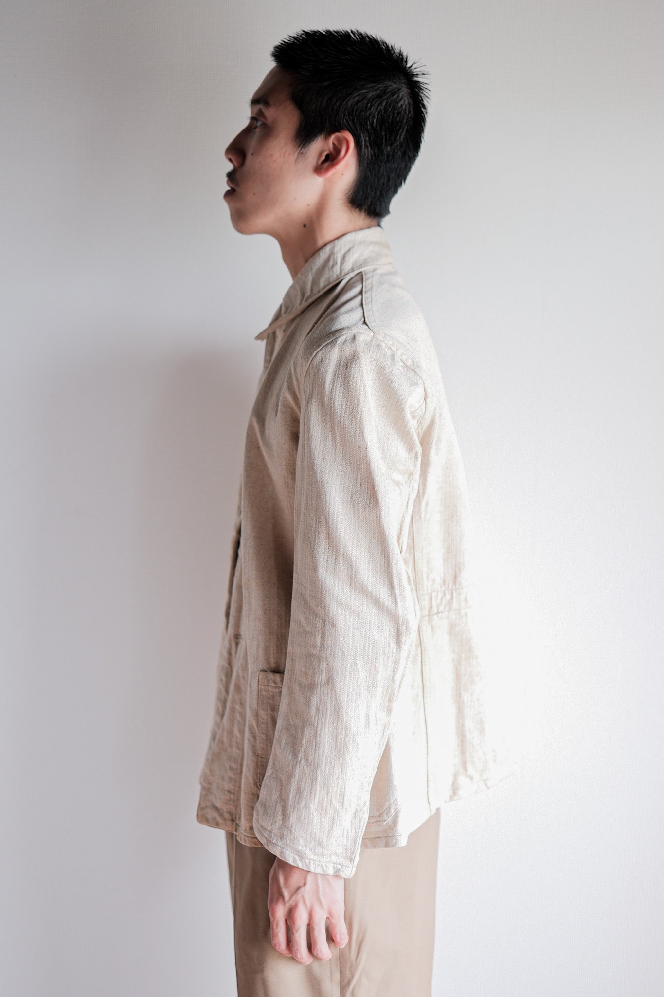 【~40's】German Air Force Drillich HBT Linen Jacket "Luftwaffe"