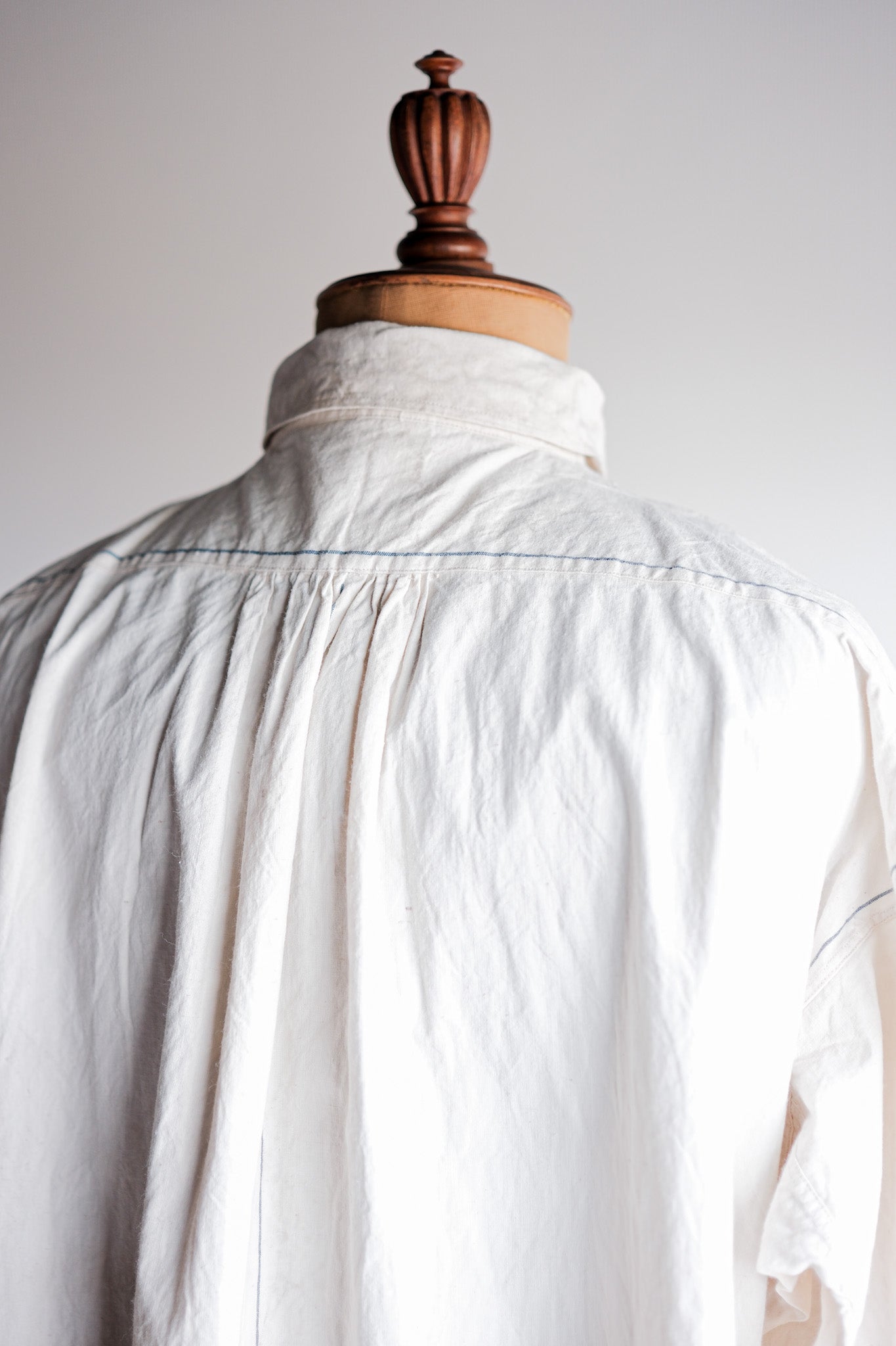 【Late 19th C】French Army of Africa Cotton Linen Coronial Shirt "Dead Stock"