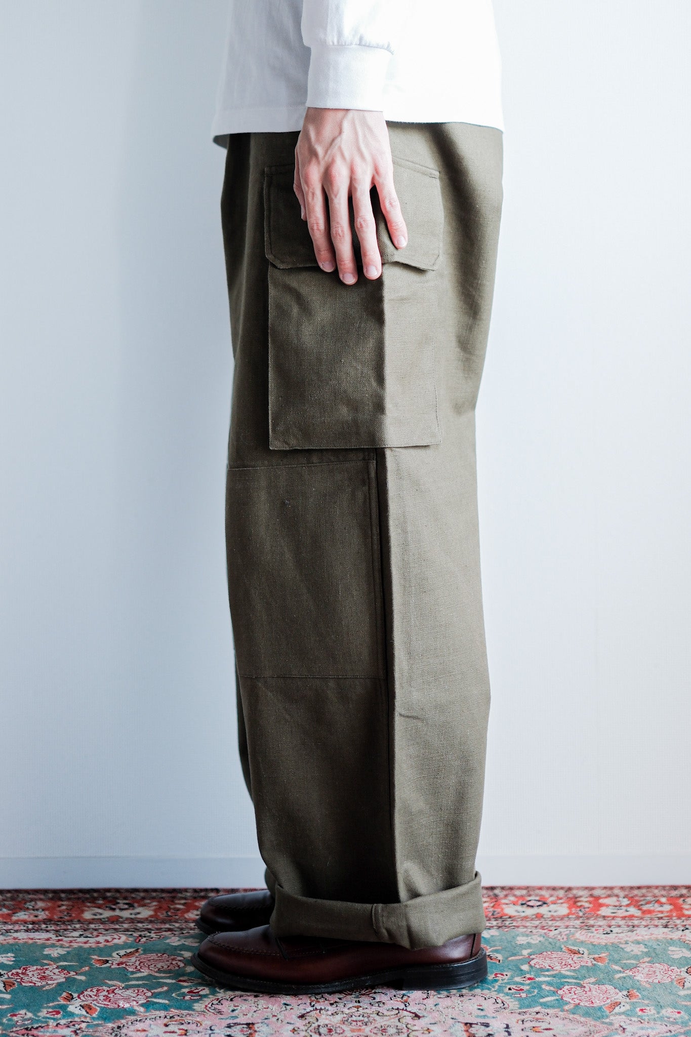 【~40's】French Army M47 Field Trousers Size.84M "1st Type" "Dead Stock"