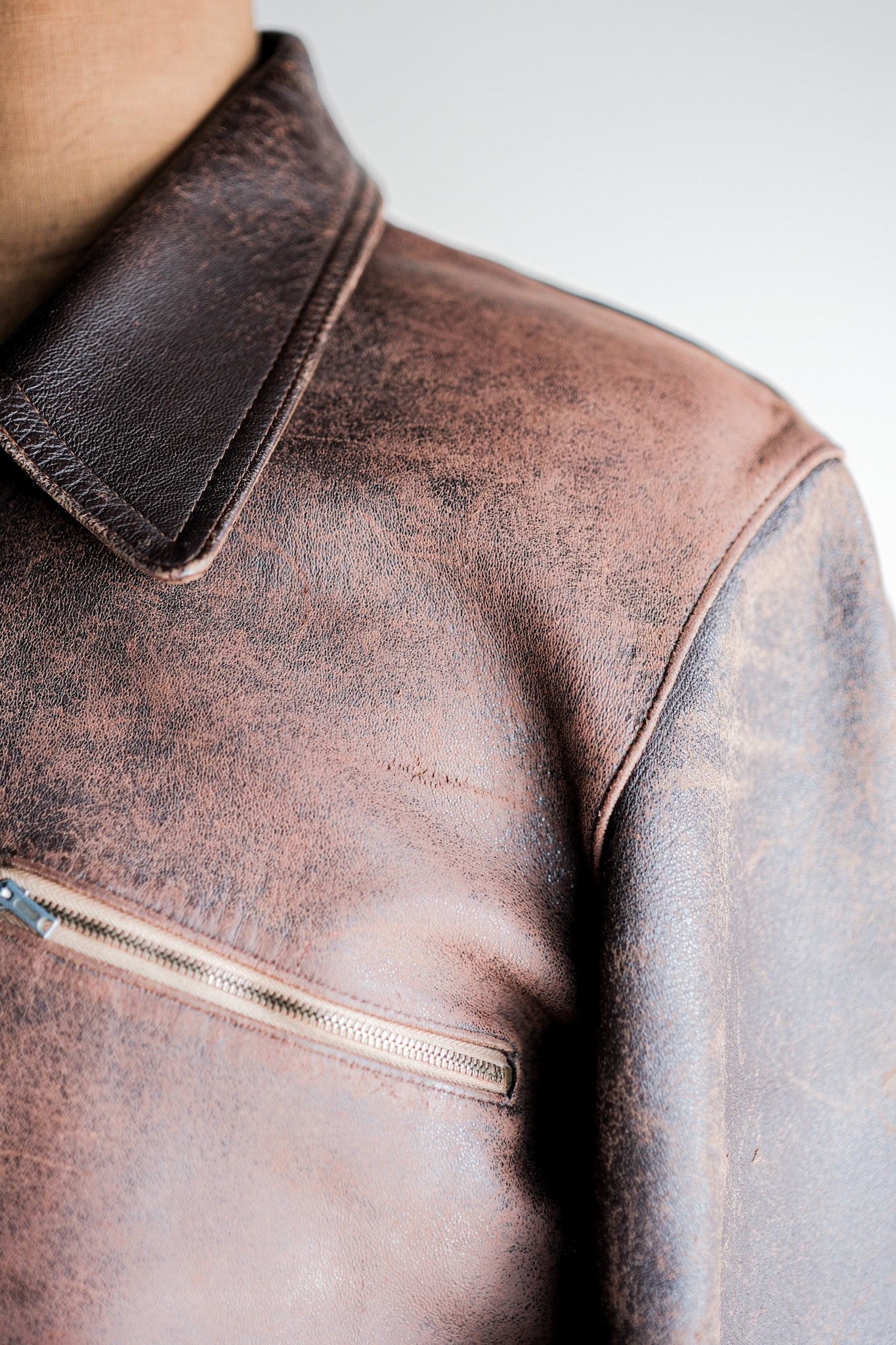 【~40's】French Vintage Hartmann Type Leather Jacket