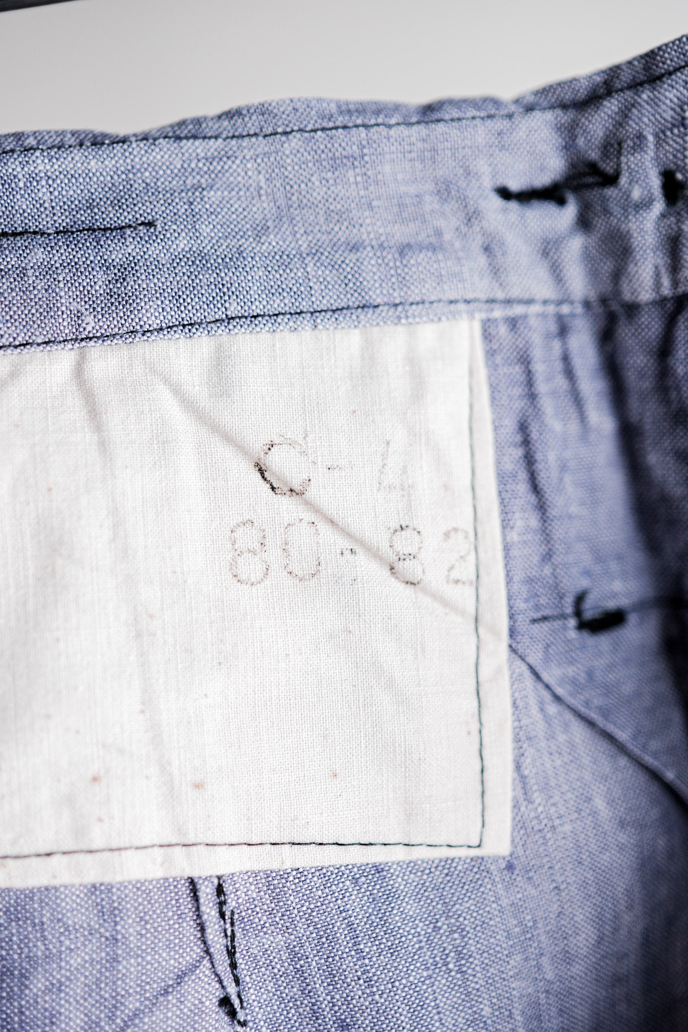 【~50's】French Navy Ramie Linen Sailor Pants Size.C-4 "Dead Stock"